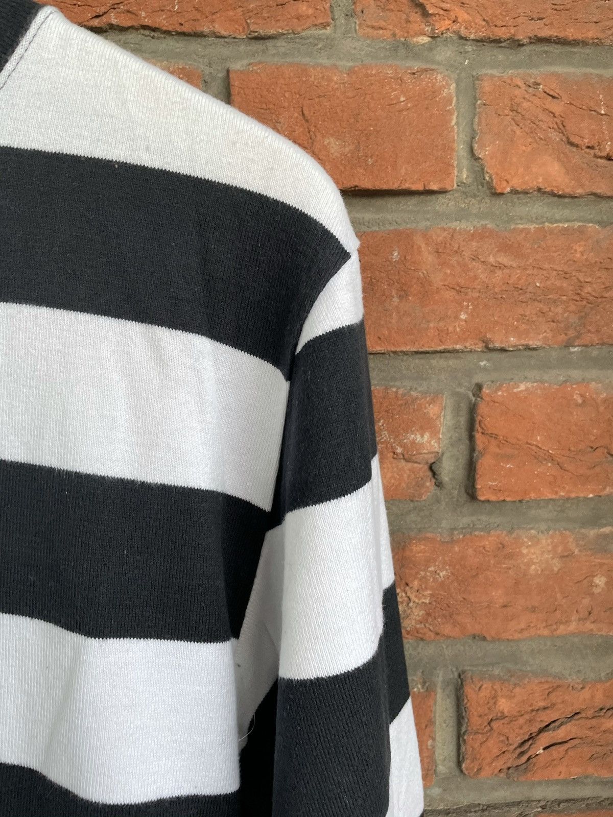 Visvim Black/White Striped Sweatshirt Size US M / EU 48-50 / 2 - 11 Thumbnail