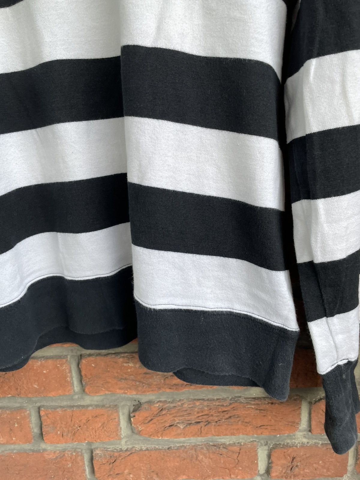 Visvim Black/White Striped Sweatshirt Size US M / EU 48-50 / 2 - 13 Thumbnail