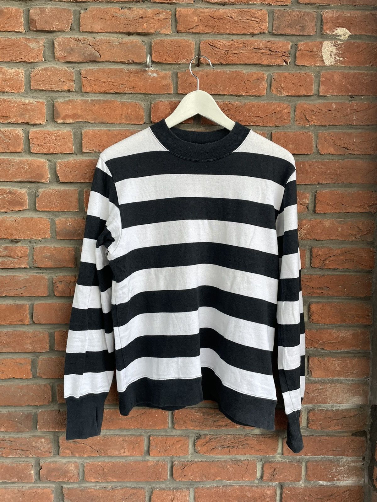 Visvim Black/White Striped Sweatshirt Size US M / EU 48-50 / 2 - 1 Thumbnail