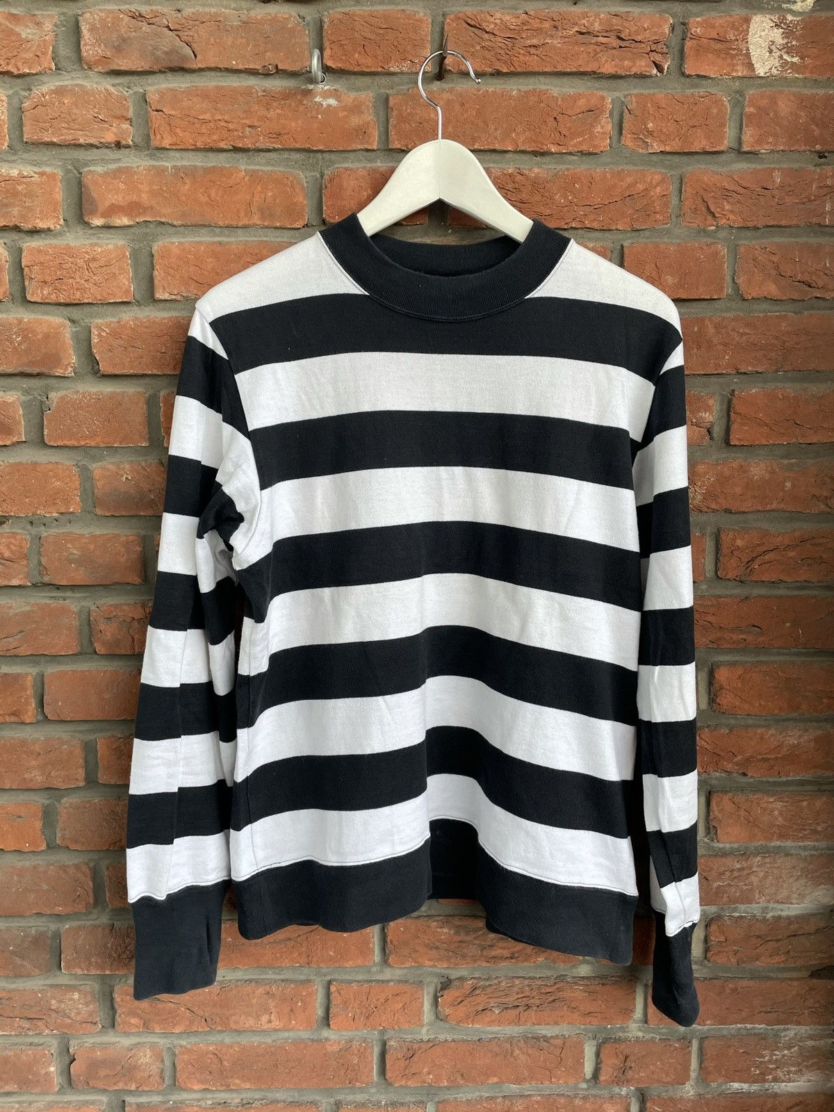 Visvim Black/White Striped Sweatshirt Size US M / EU 48-50 / 2 - 2 Thumbnail
