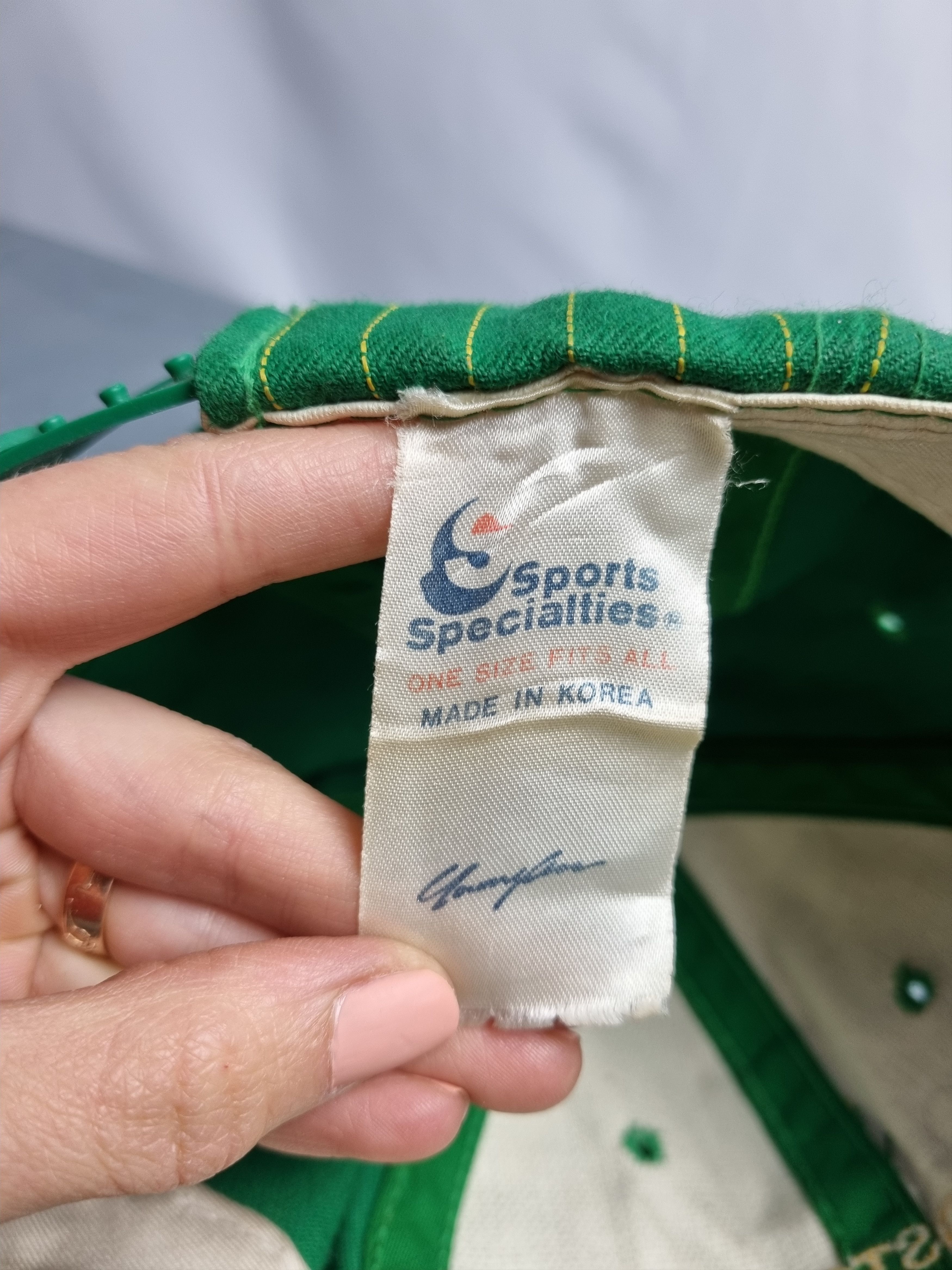 NBA × Sports Specialties × Vintage Rare Boston Celtics Script Sport Specialties Vintage Cap Size ONE SIZE - 9 Thumbnail