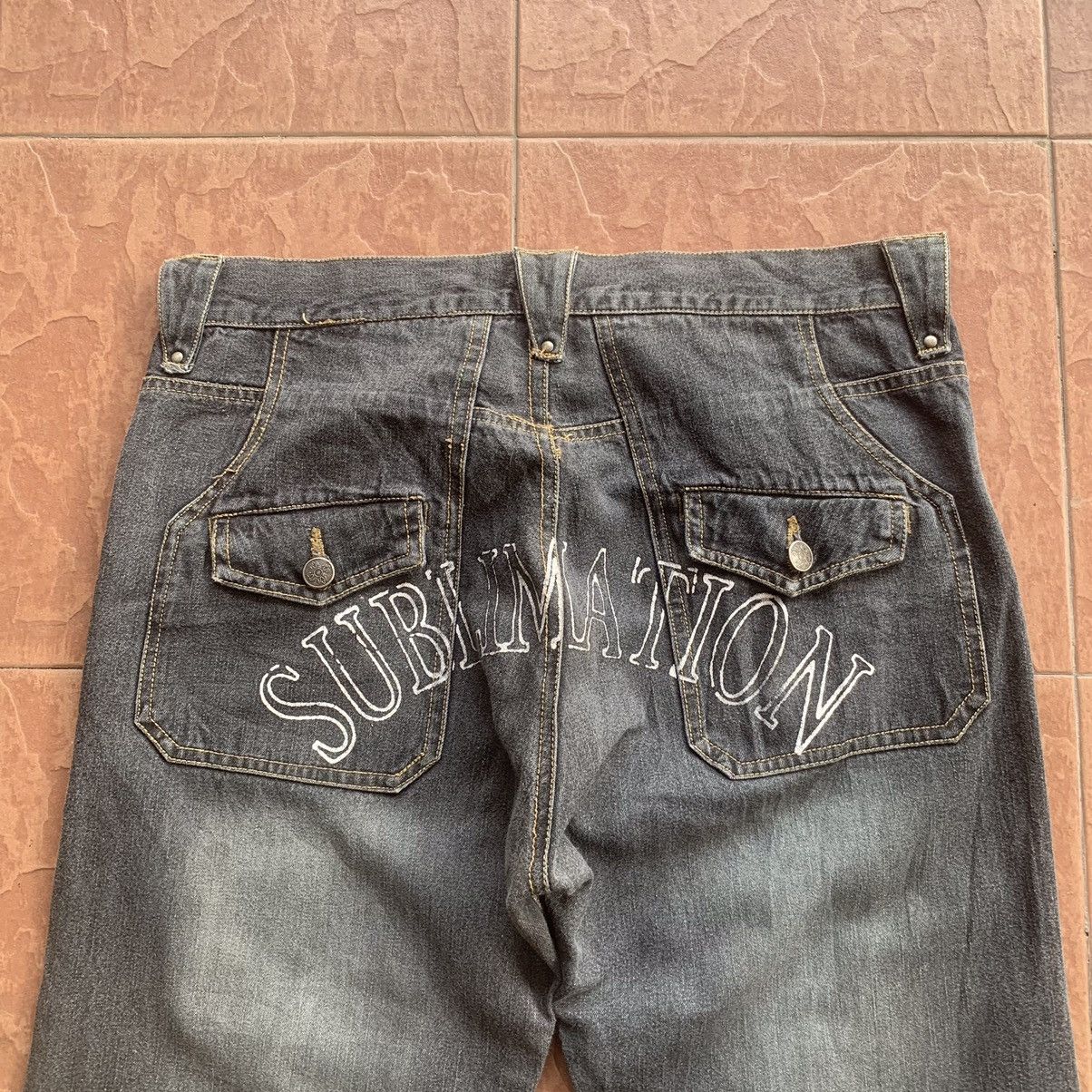 In The Attic × Japanese Brand × Seditionaries 💥 STEALS 💥 IN THE ATTIC JEANS 33x34 SKULLS TROUSERS RUGGED Size US 33 - 11 Thumbnail