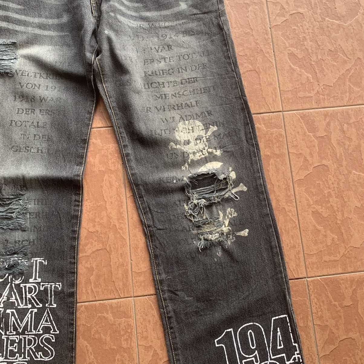 In The Attic × Japanese Brand × Seditionaries 💥 STEALS 💥 IN THE ATTIC JEANS 33x34 SKULLS TROUSERS RUGGED Size US 33 - 5 Thumbnail