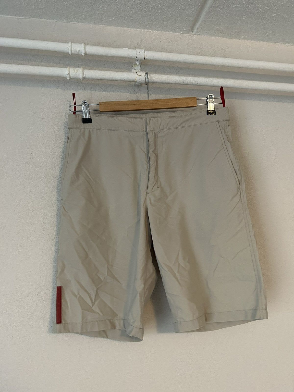 Prada Nylon Shorts with Red Tab Size US 33 - 2 Thumbnail