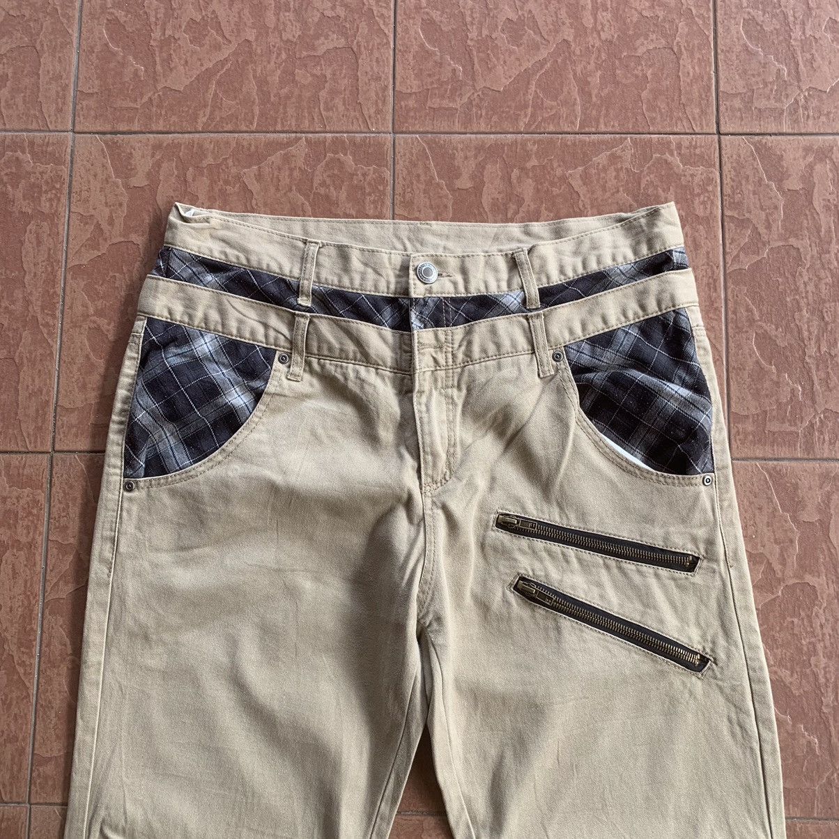 Japanese Brand × Seditionaries JAPANESE VINTAGE TROUSERS DOUBLE WAIST PUNK STYLE PANTS Size US 35 - 2 Thumbnail