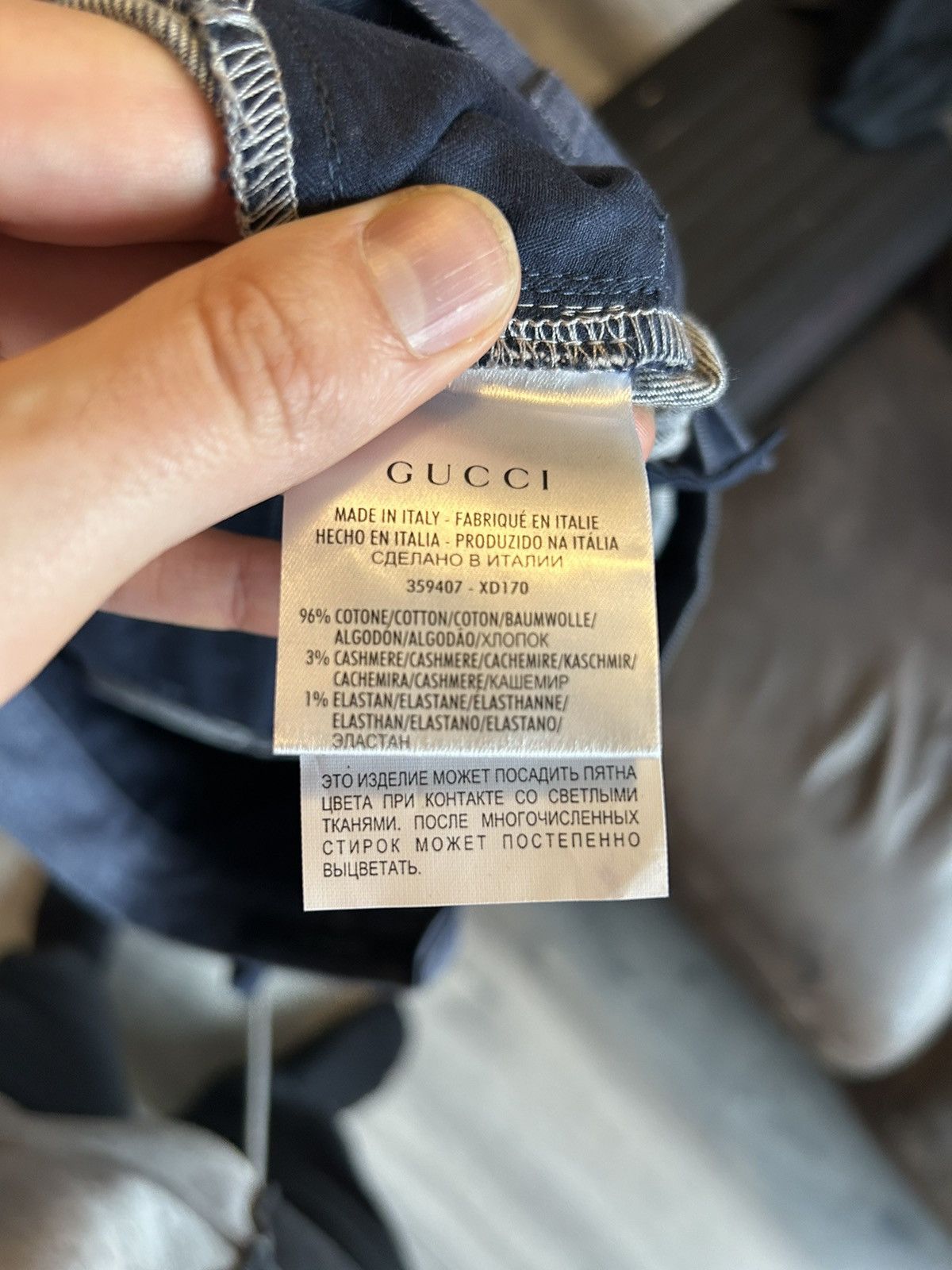 Gucci Cotton/Cashmere Blend New Short Chino Pants Size US 30 / EU 46 - 11 Thumbnail