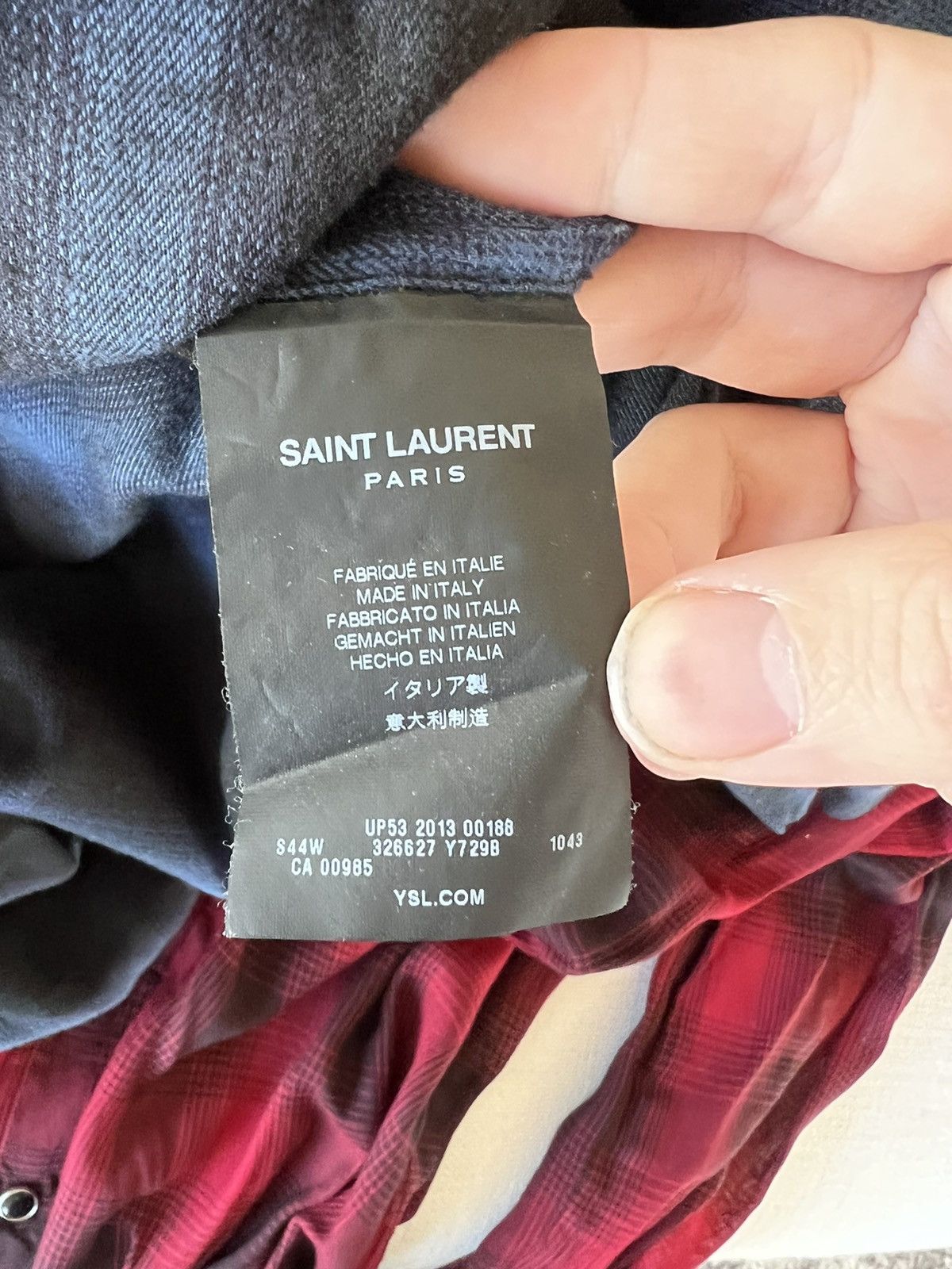 Hedi Slimane × Saint Laurent Paris Saint Laurent FW13 Shirt flannel Runway Size US S / EU 44-46 / 1 - 5 Thumbnail
