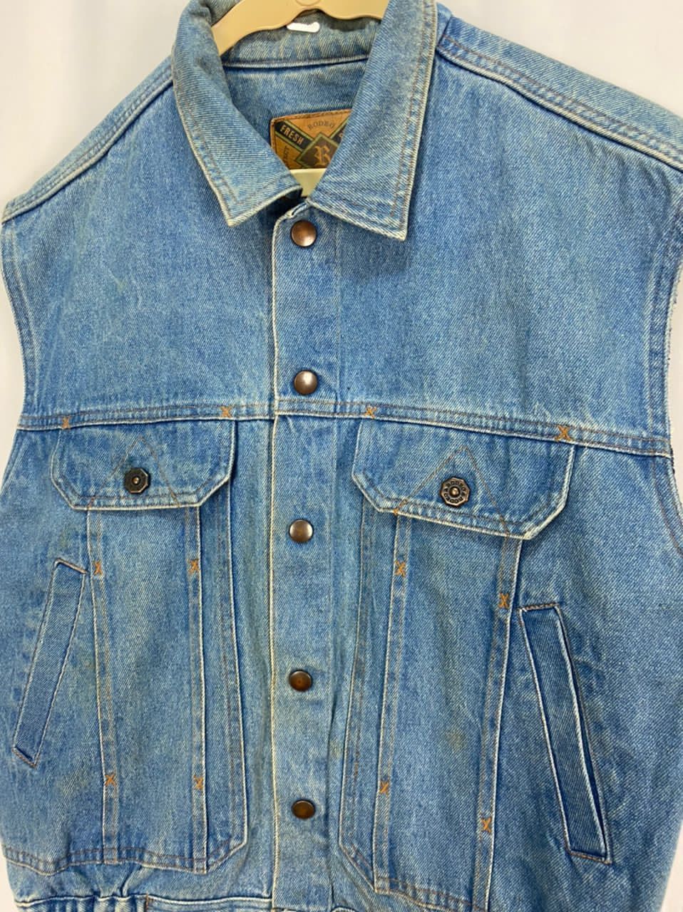 Japanese Brand Rodeo sleeveless distressed denim jacket Size US M / EU 48-50 / 2 - 5 Thumbnail