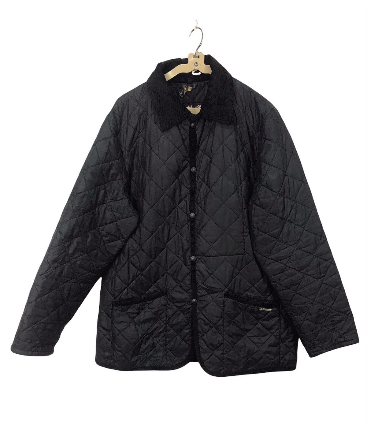 Lavenham quilted jacket snap button made in England