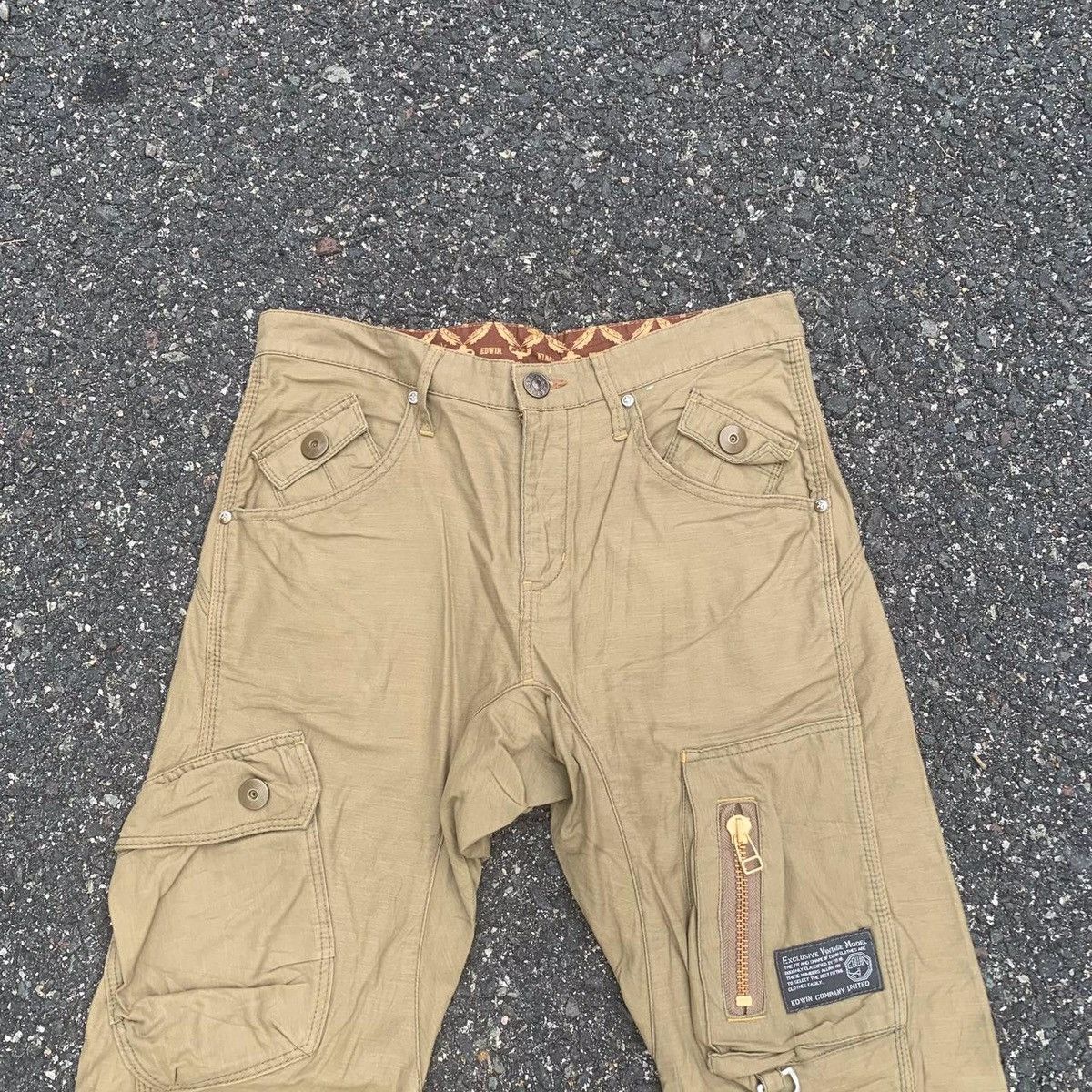 Devilock × Japanese Brand × Vintage 💥RARE!! Crotch-C Vintage Edwin Utility Tactical Cargo Pants Size US 32 / EU 48 - 3 Thumbnail