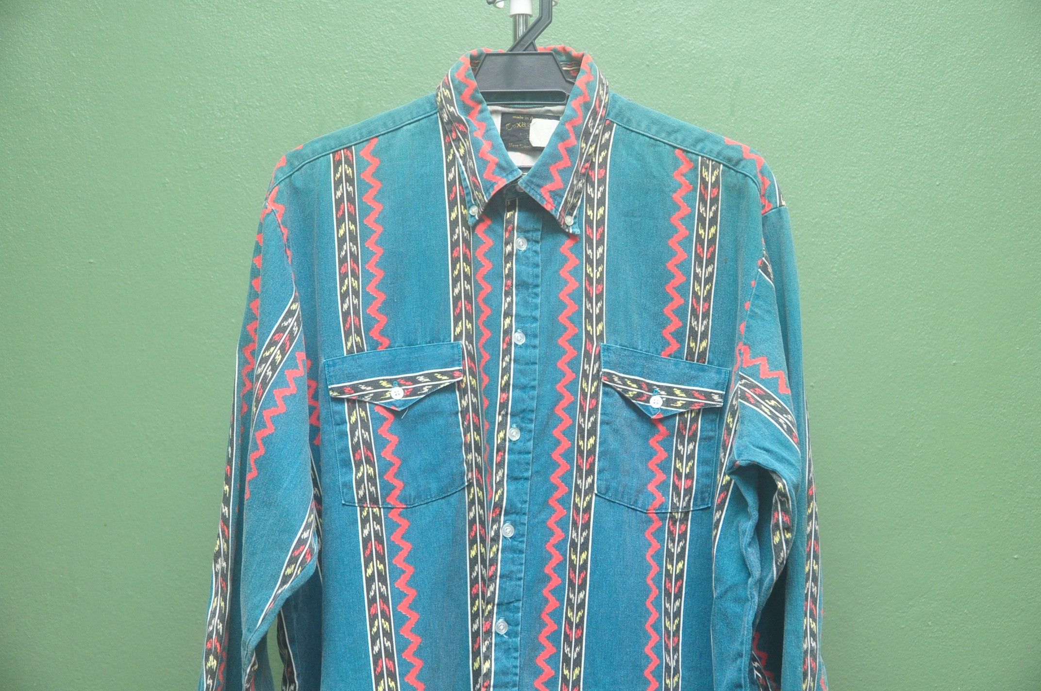Japanese Brand × Vintage Vintage Texas Shirt Made In America Button Up Long Sleeve Size US XL / EU 56 / 4 - 3 Thumbnail