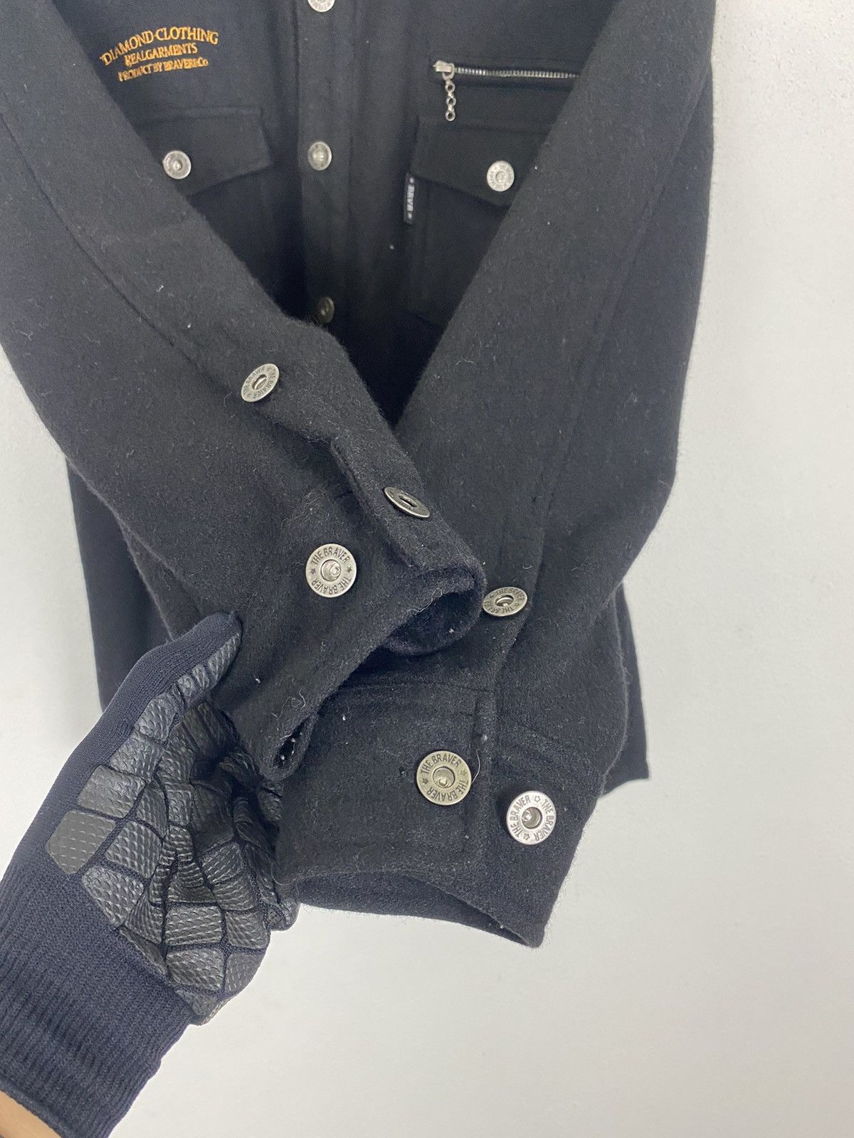 Japanese Brand THE BRAVER BUTTON JACKET WOOL FABRIC Size US M / EU 48-50 / 2 - 8 Thumbnail