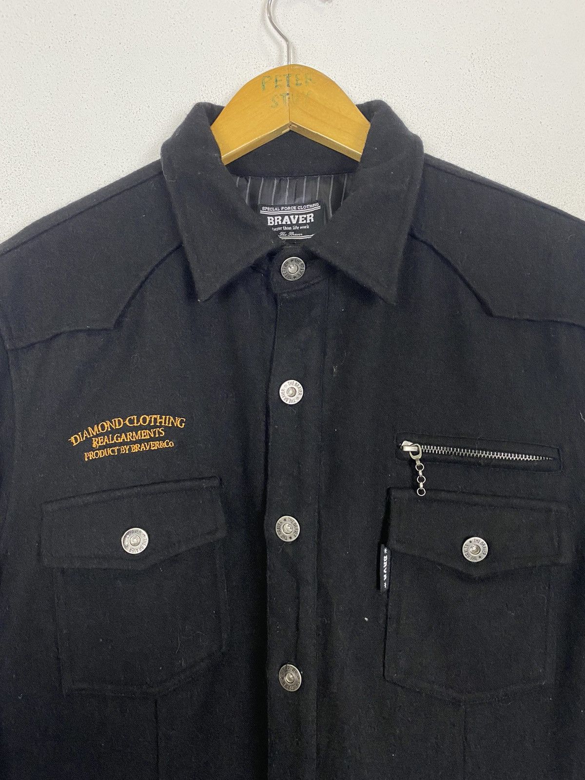 Japanese Brand THE BRAVER BUTTON JACKET WOOL FABRIC Size US M / EU 48-50 / 2 - 7 Thumbnail