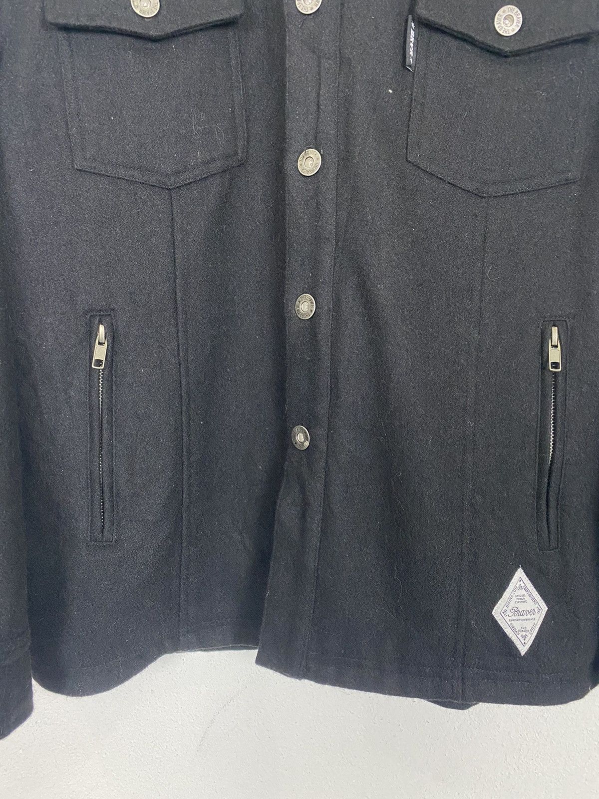 Japanese Brand THE BRAVER BUTTON JACKET WOOL FABRIC Size US M / EU 48-50 / 2 - 9 Thumbnail