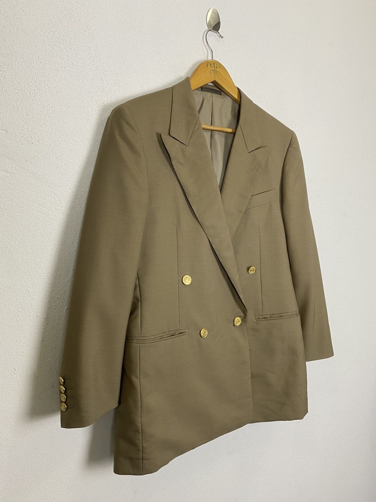 Burberry × Vintage VINTAGE BURBERRYS GOLD BUTTON FORMAL BLAZER Size US M / EU 48-50 / 2 - 3 Thumbnail
