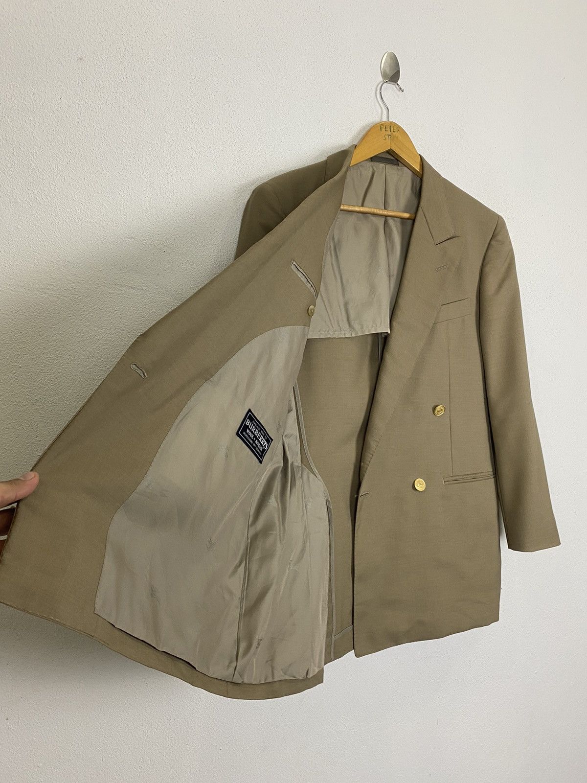 Burberry × Vintage VINTAGE BURBERRYS GOLD BUTTON FORMAL BLAZER Size US M / EU 48-50 / 2 - 5 Thumbnail
