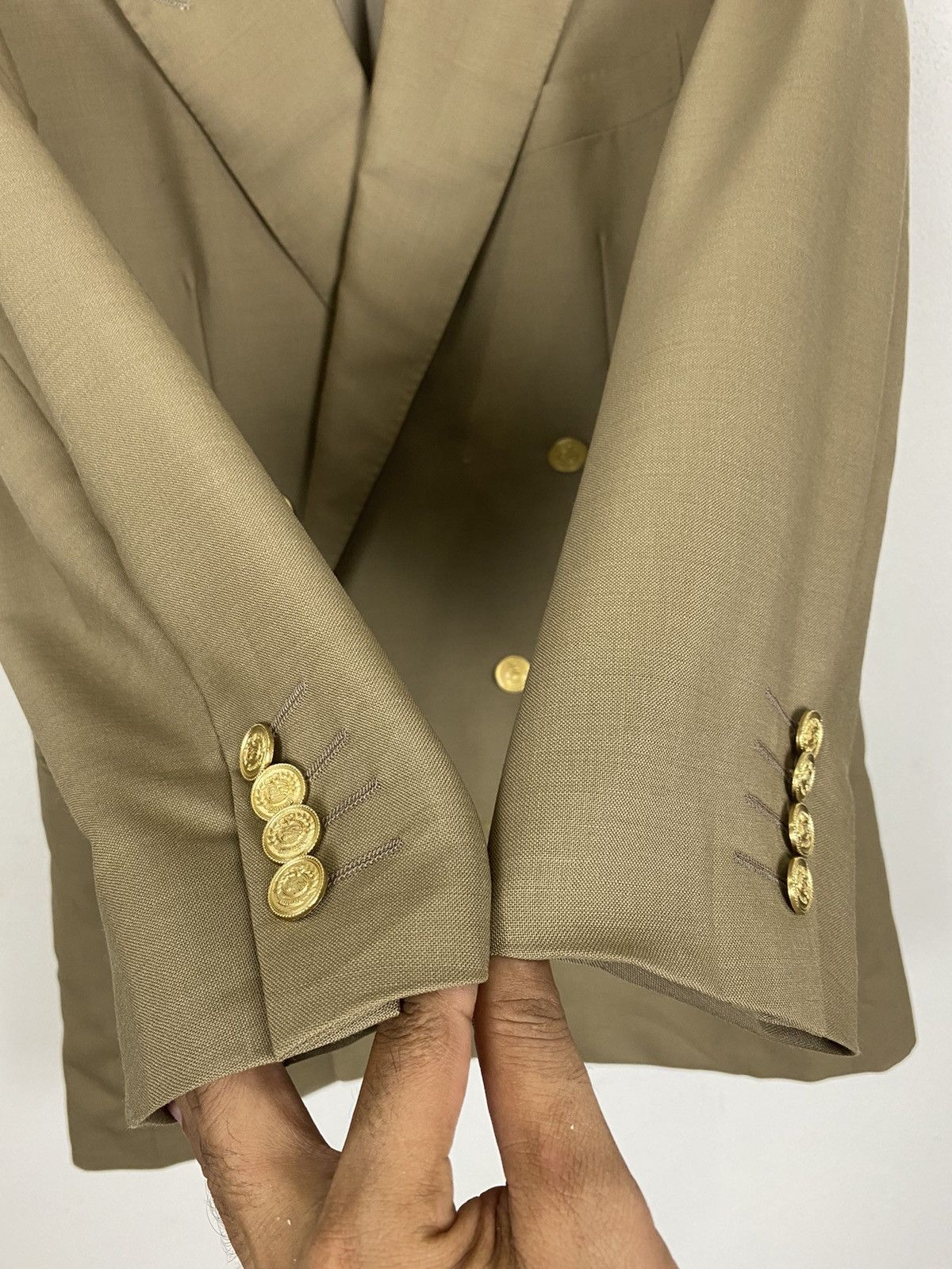 Burberry × Vintage VINTAGE BURBERRYS GOLD BUTTON FORMAL BLAZER Size US M / EU 48-50 / 2 - 13 Thumbnail