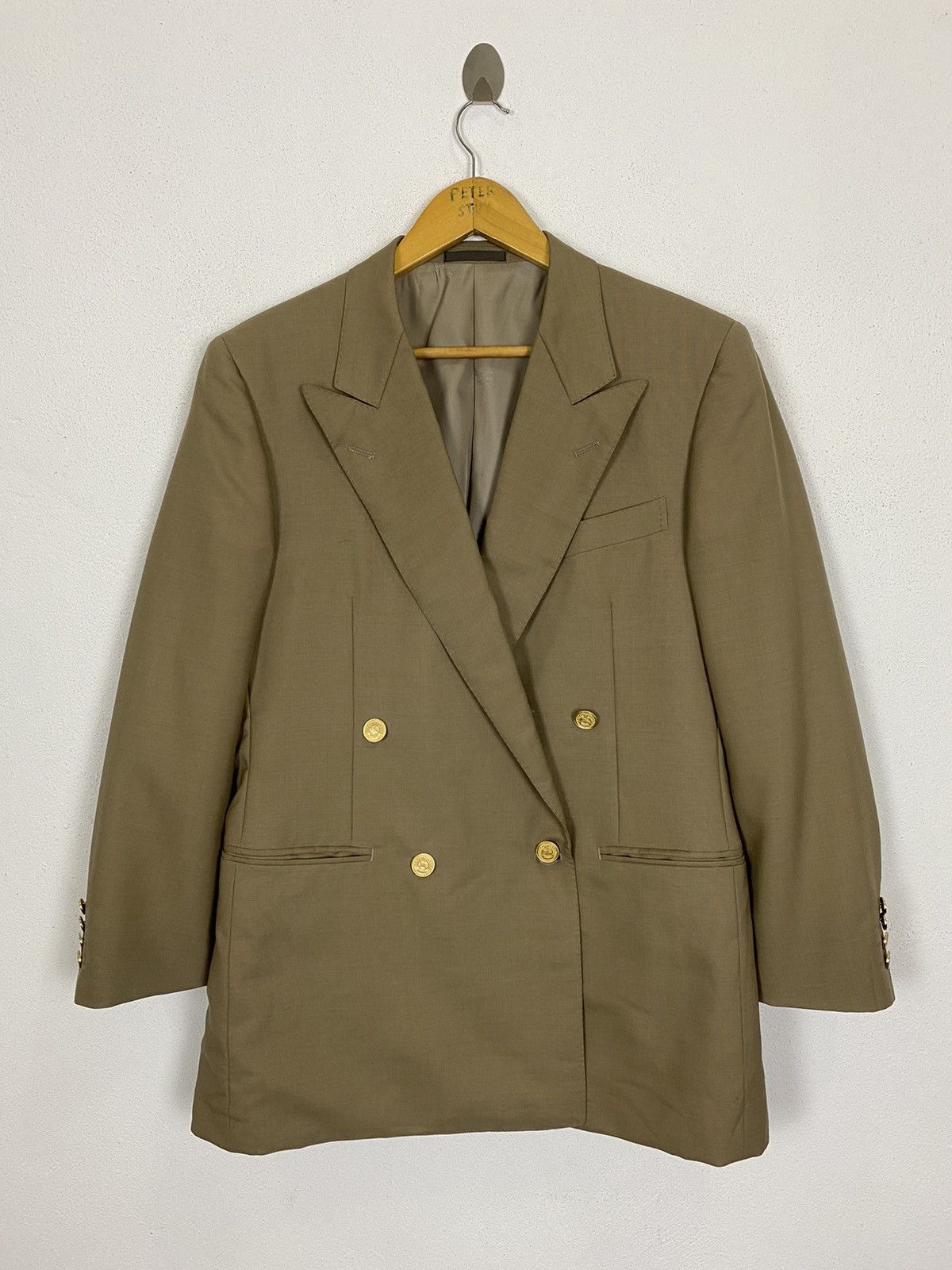 Burberry × Vintage VINTAGE BURBERRYS GOLD BUTTON FORMAL BLAZER Size US M / EU 48-50 / 2 - 1 Thumbnail