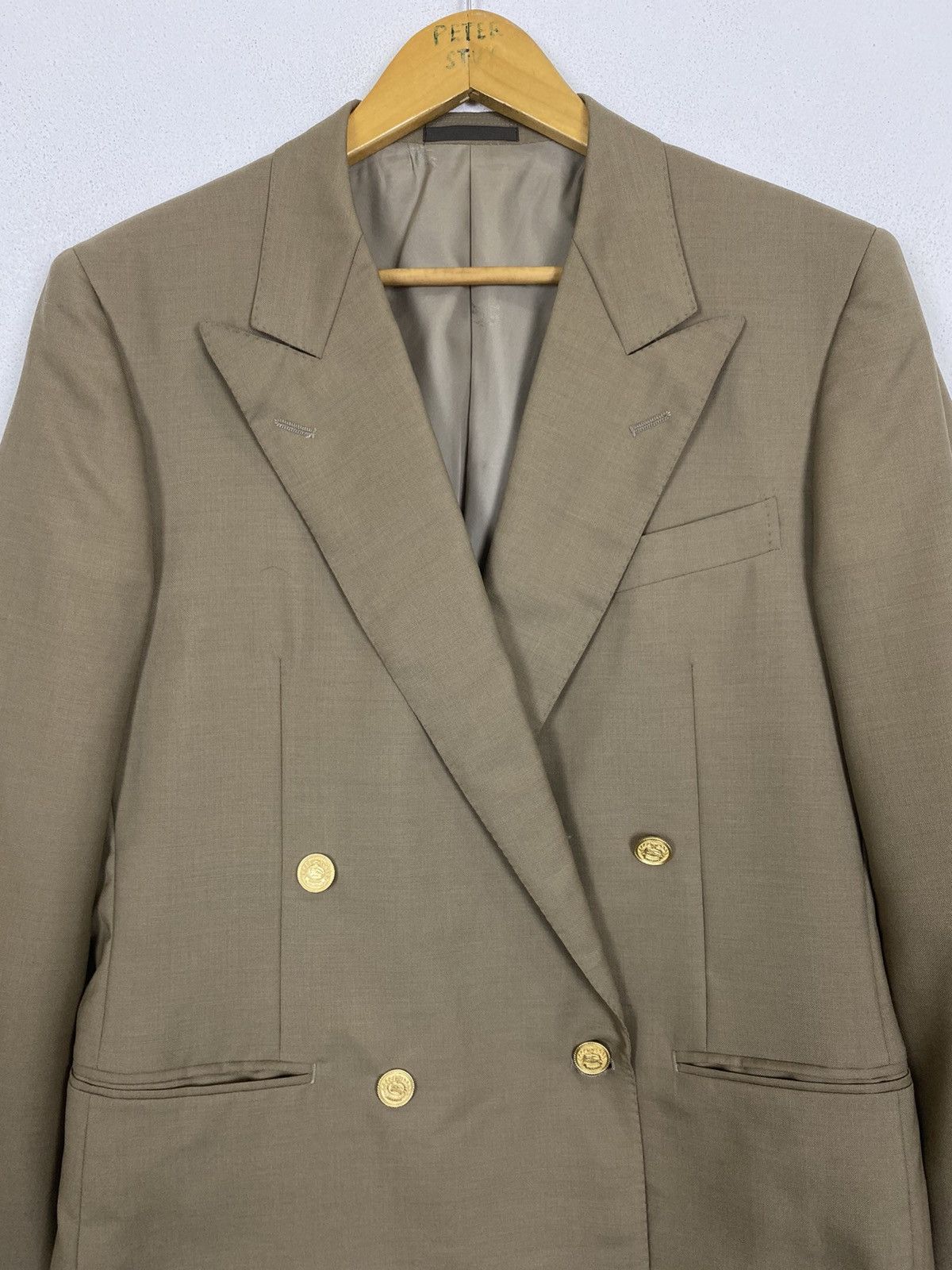 Burberry × Vintage VINTAGE BURBERRYS GOLD BUTTON FORMAL BLAZER Size US M / EU 48-50 / 2 - 6 Thumbnail