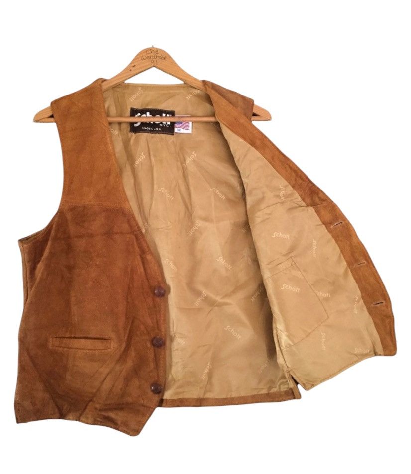 Schott Schott NYC Genuine Leather USA Vest Size US M / EU 48-50 / 2 - 1 Thumbnail