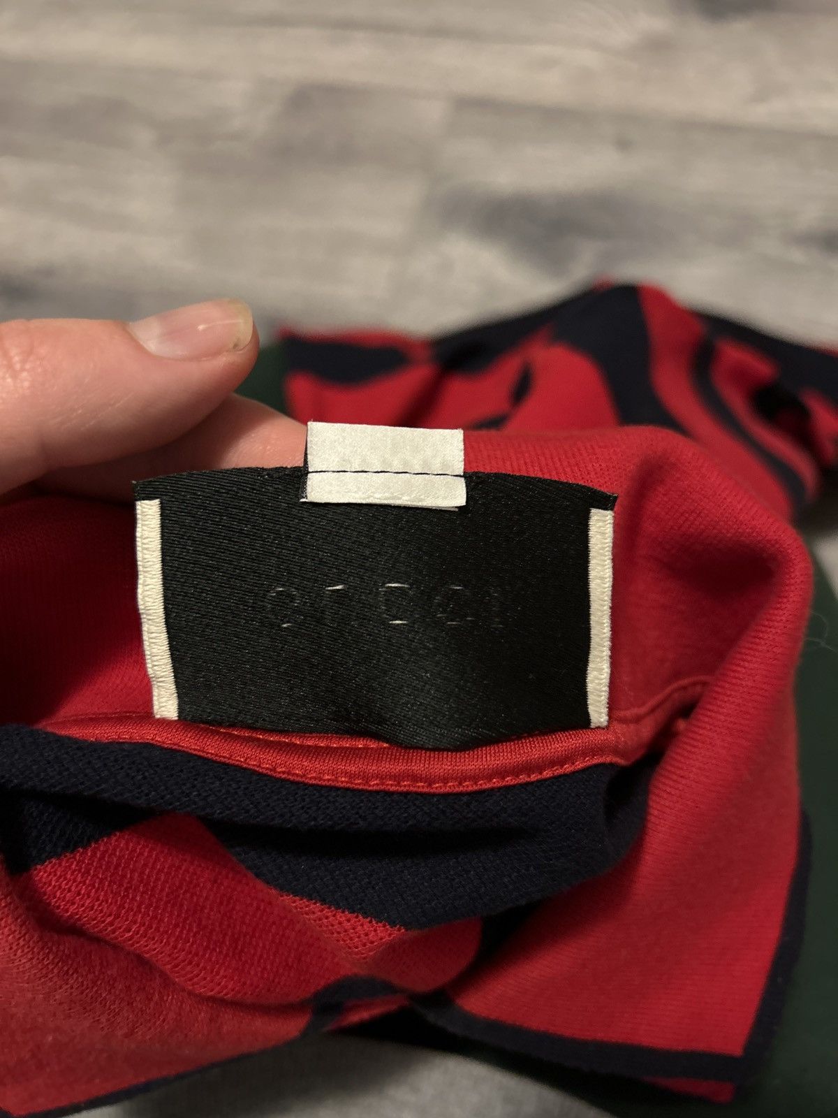 Gucci Red/Black Striped Polo with Bee Embroidery Size US XS / EU 42 / 0 - 7 Thumbnail