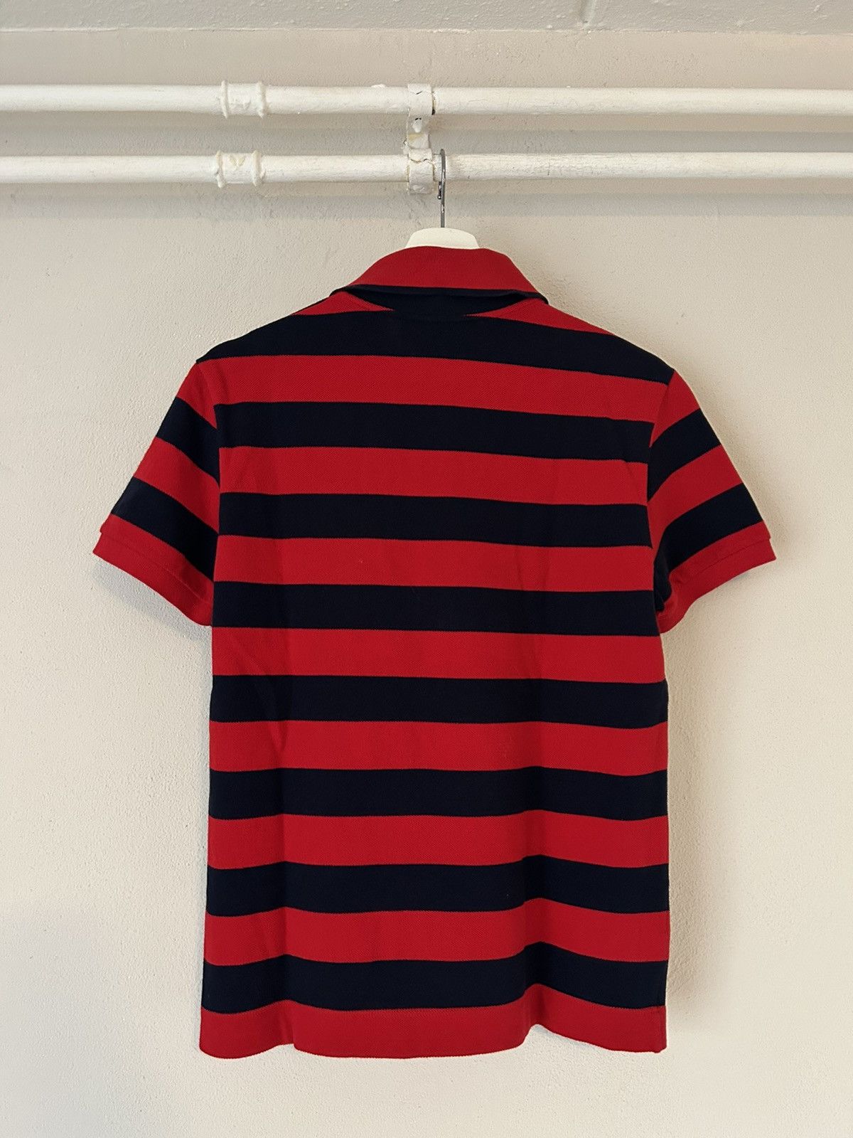 Gucci Red/Black Striped Polo with Bee Embroidery Size US XS / EU 42 / 0 - 4 Thumbnail