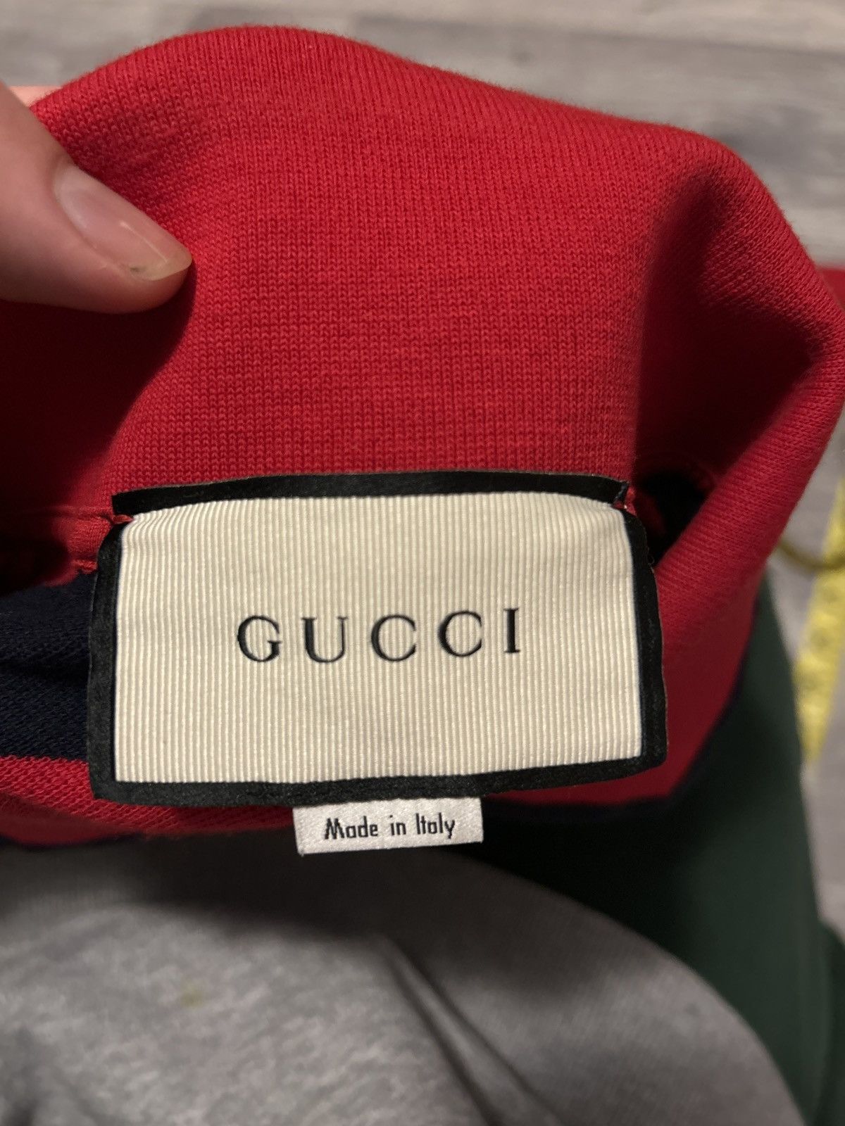 Gucci Red/Black Striped Polo with Bee Embroidery Size US XS / EU 42 / 0 - 6 Thumbnail