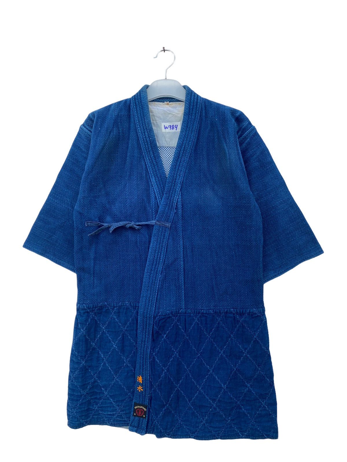 image of Vintage Visvim Style Kendogi Noragi Indigo Kimono, Men's (Size Medium)