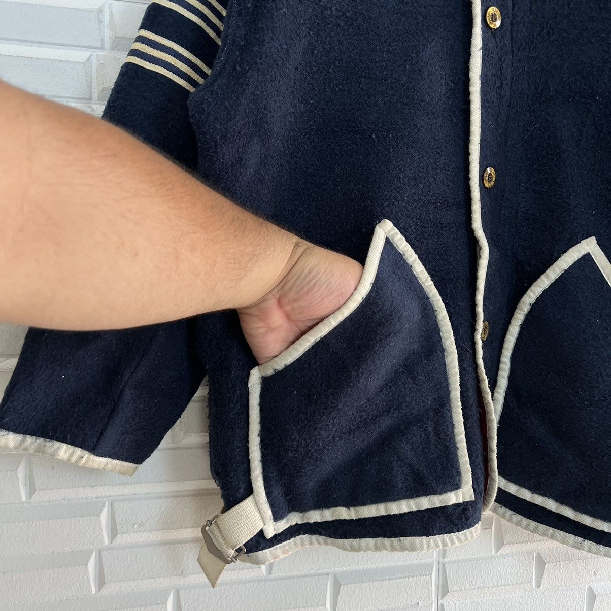 Vintage VINTAGE SOLDIER US ARMY ISSUE NAVY WOOL JACKET SINA COVA Size US M / EU 48-50 / 2 - 8 Thumbnail