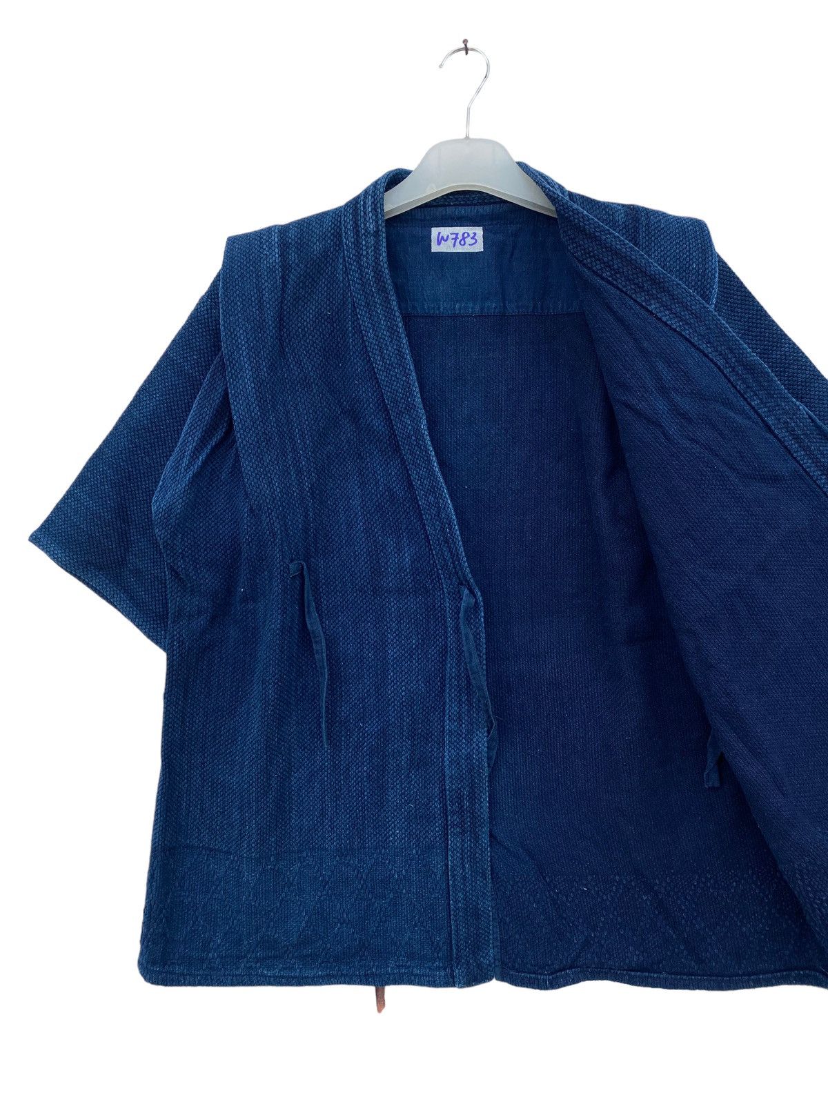 Japanese Brand Vintage Japanese Noragi Wabizuge Indigo Textile Style Jacket Size US L / EU 52-54 / 3 - 4 Thumbnail