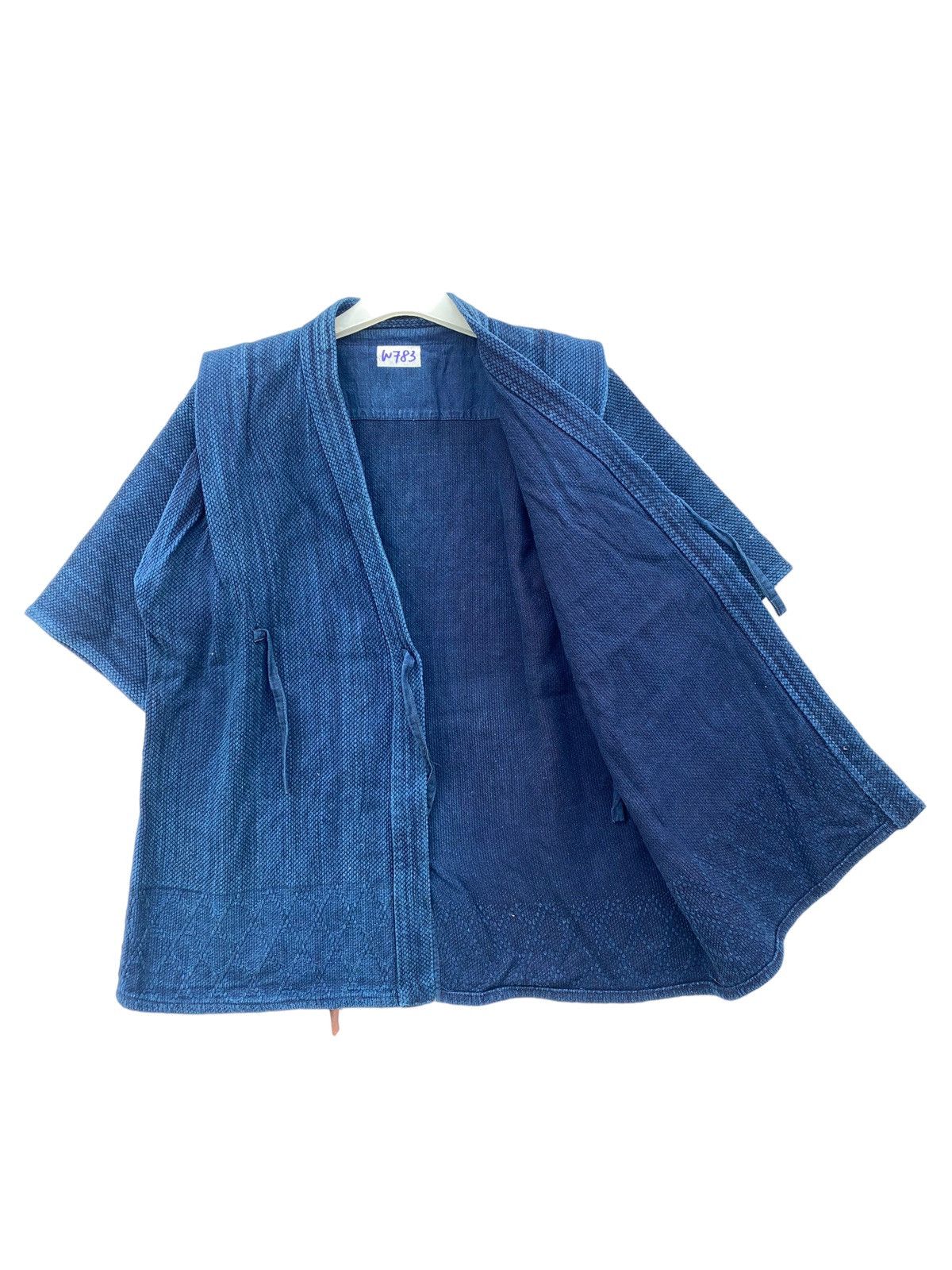 Japanese Brand Vintage Japanese Noragi Wabizuge Indigo Textile Style Jacket Size US L / EU 52-54 / 3 - 3 Thumbnail