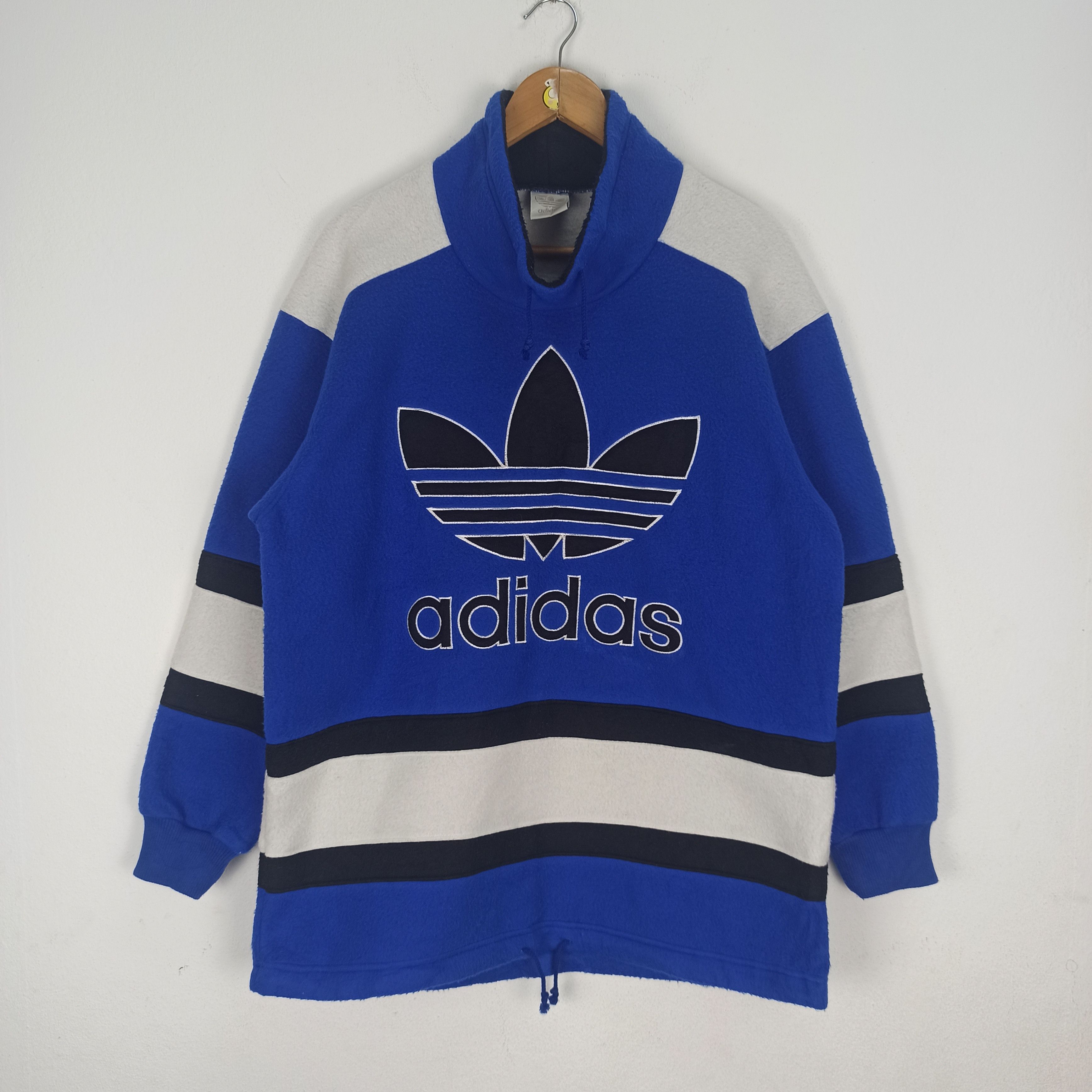 🔥Vintage🔥 Adidas Japan Big Logo Embroidered Fleece Sweater