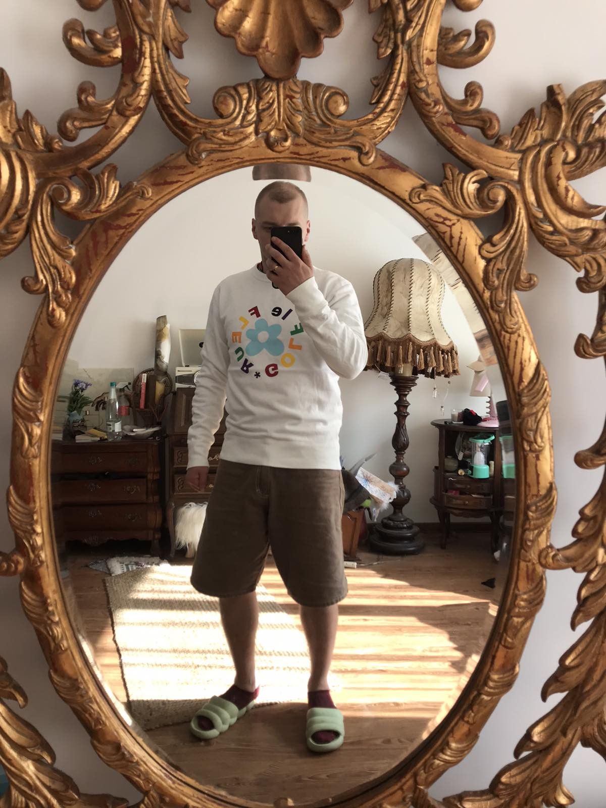 Converse × Golf le Fleur Rare CONVERSE X TYLER THE CREATOR GOLF LE FLEUR SWEATSHIRT Size US M / EU 48-50 / 2 - 3 Thumbnail