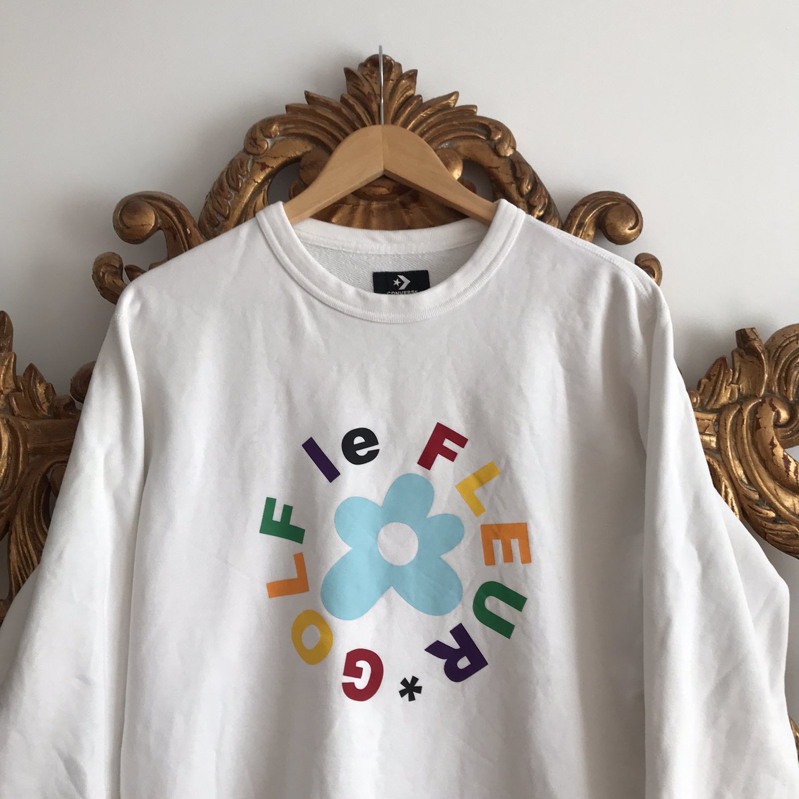 Converse × Golf le Fleur Rare CONVERSE X TYLER THE CREATOR GOLF LE FLEUR SWEATSHIRT Size US M / EU 48-50 / 2 - 2 Thumbnail