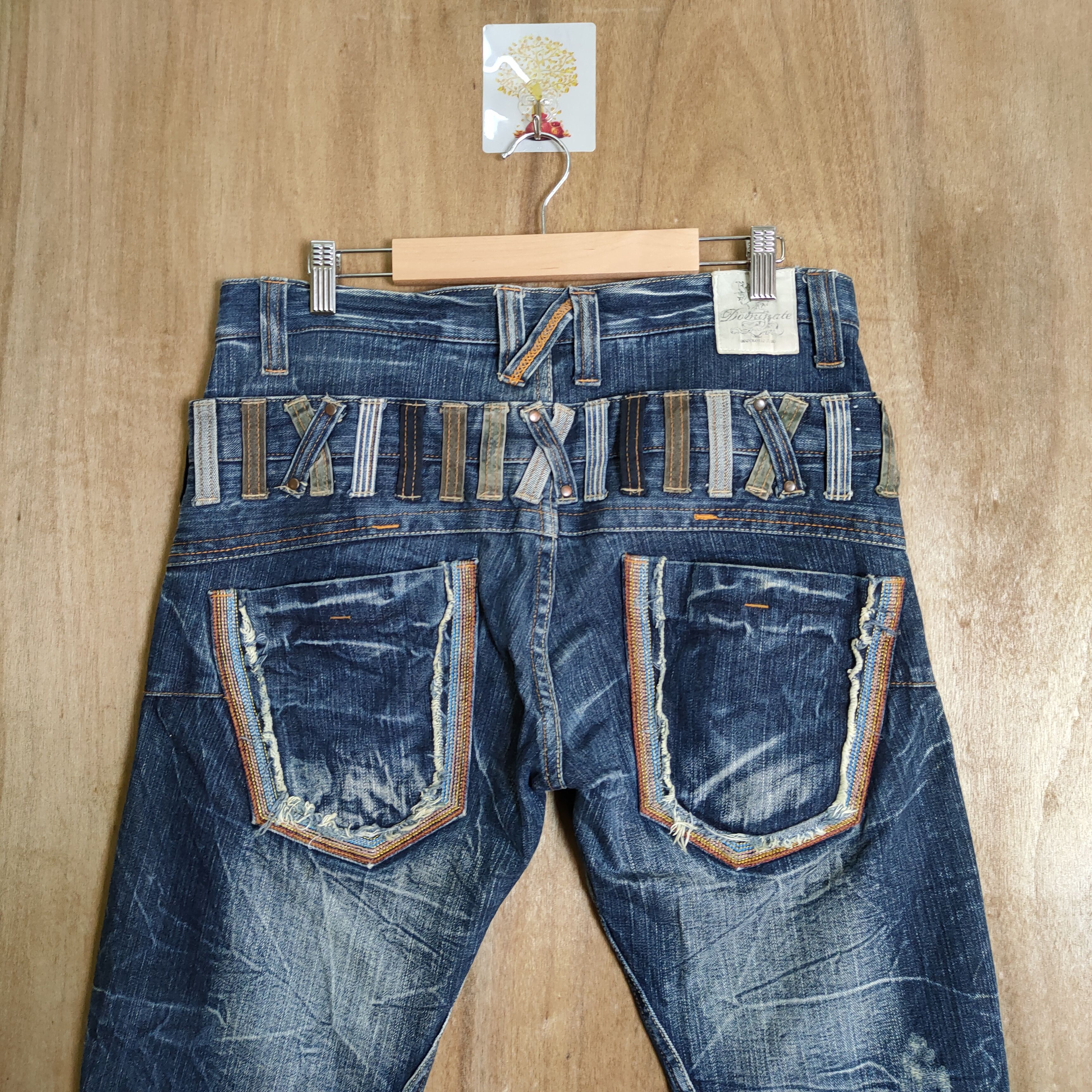 Japanese Brand HANDCRAFTED STORM JEANS DOUBLE WAIST FADED DENIM PANTS Size US 34 / EU 50 - 8 Thumbnail