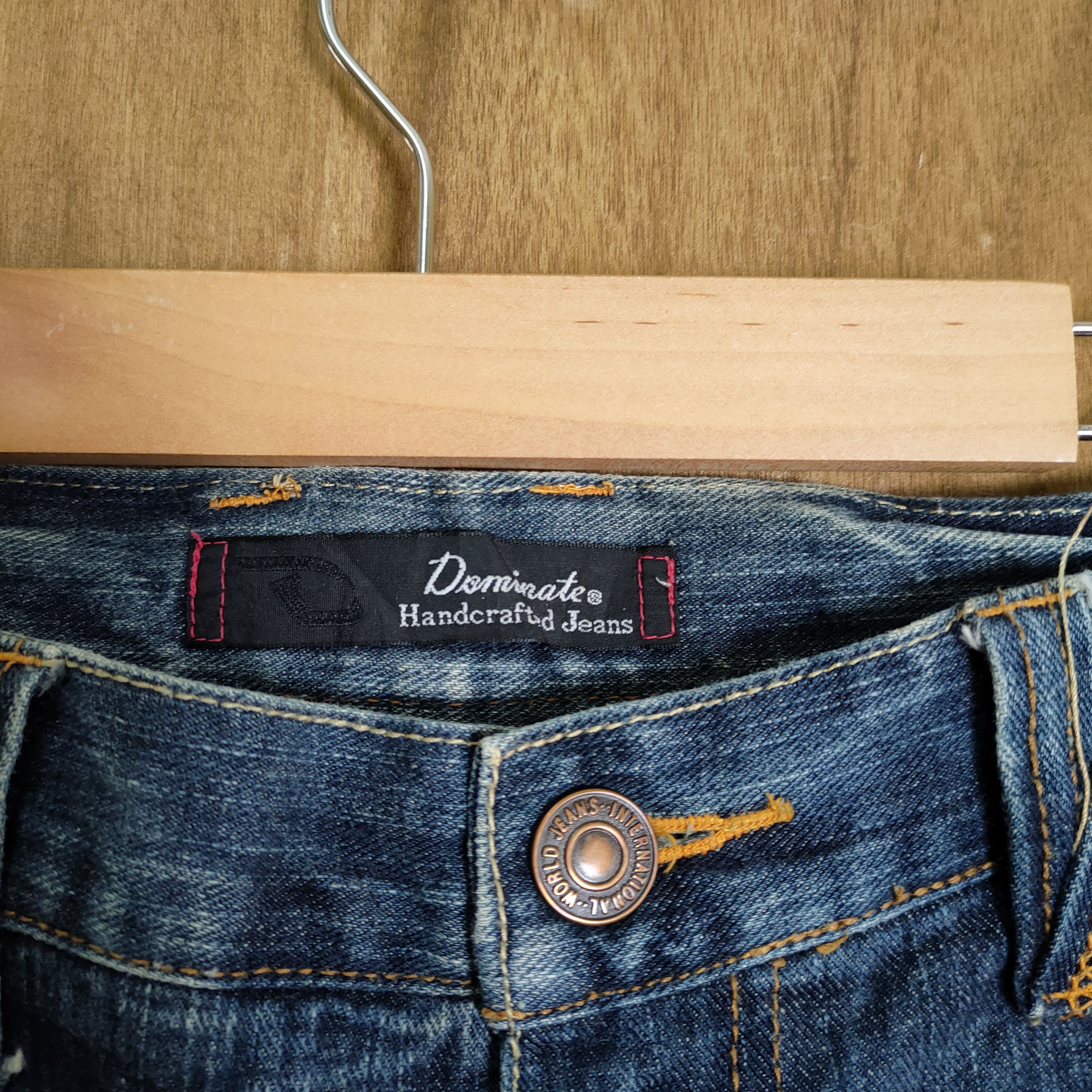 Japanese Brand HANDCRAFTED STORM JEANS DOUBLE WAIST FADED DENIM PANTS Size US 34 / EU 50 - 6 Thumbnail