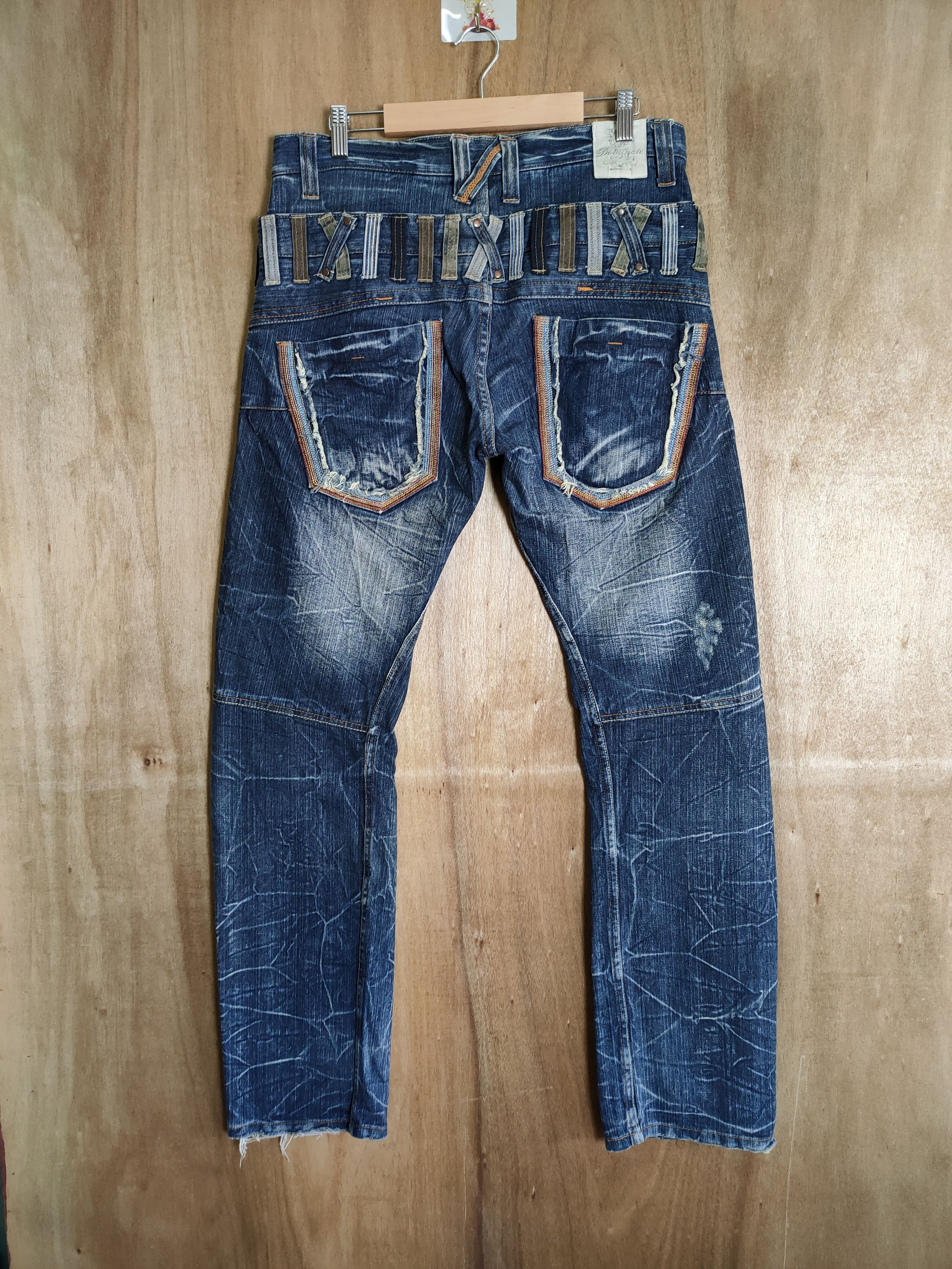 Japanese Brand HANDCRAFTED STORM JEANS DOUBLE WAIST FADED DENIM PANTS Size US 34 / EU 50 - 7 Thumbnail