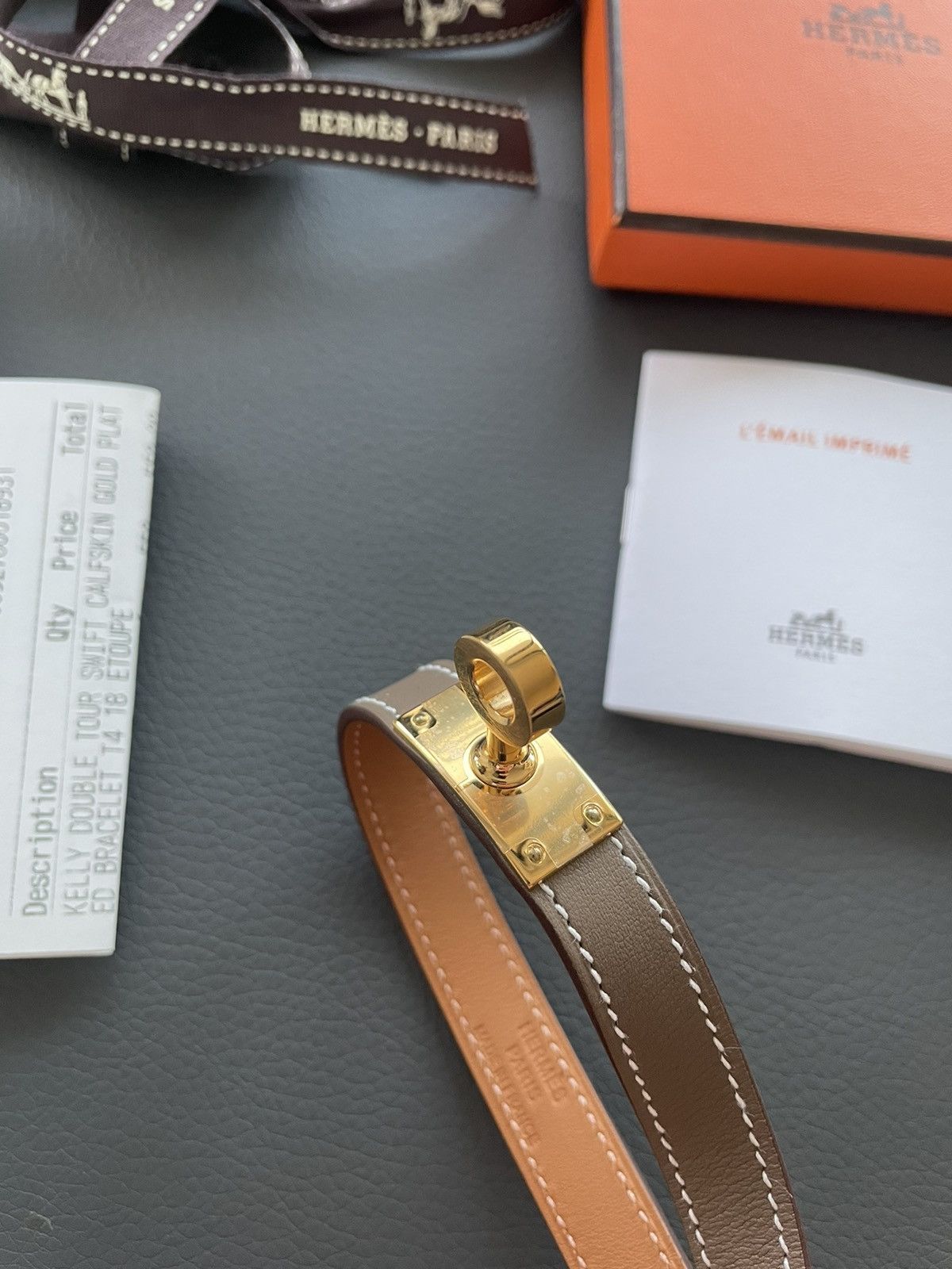 Hermes Sold Out Rare Iconic Brand New Kelly double leather bracelet Size ONE SIZE - 17 Thumbnail