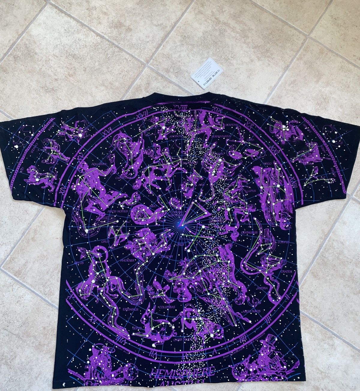 Liquid Blue × Purple × Vintage Constellation Zodiac 1993 Glow in Dark Supreme Carhartt Size US XL / EU 56 / 4 - 4 Thumbnail