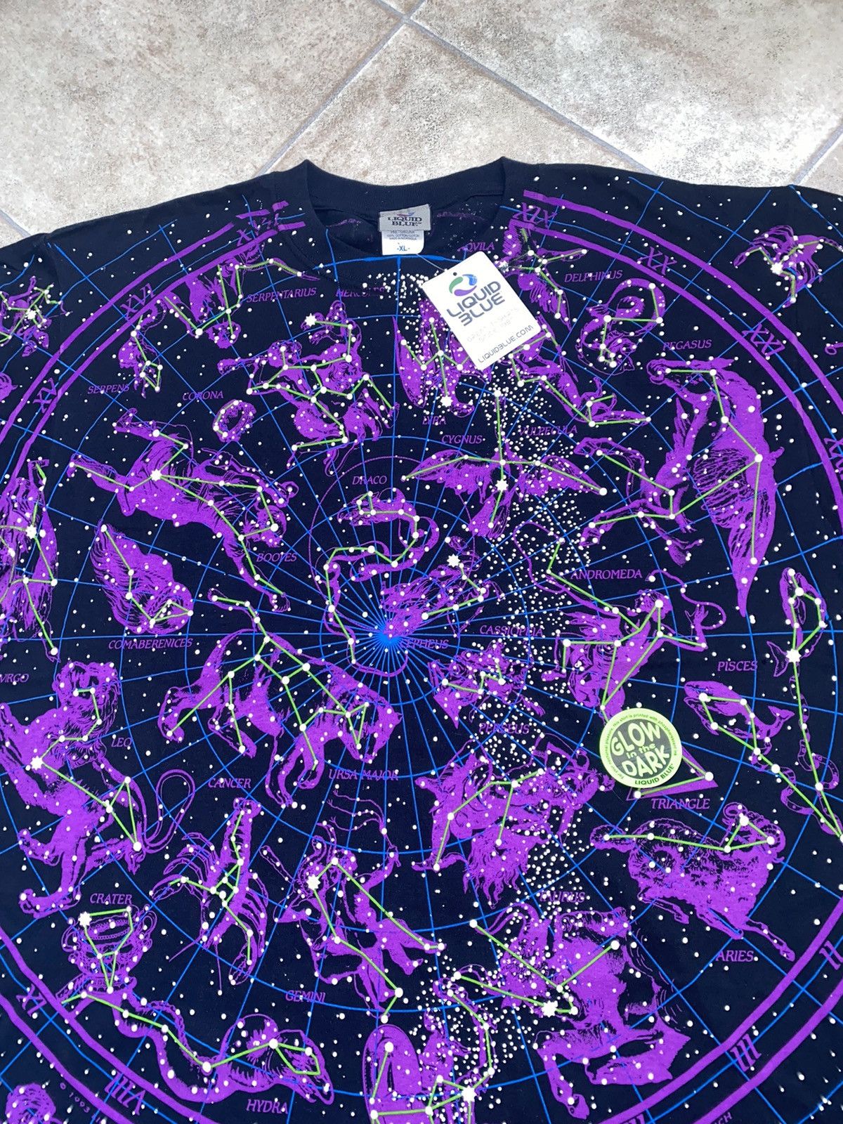 Liquid Blue × Purple × Vintage Constellation Zodiac 1993 Glow in Dark Supreme Carhartt Size US XL / EU 56 / 4 - 2 Thumbnail