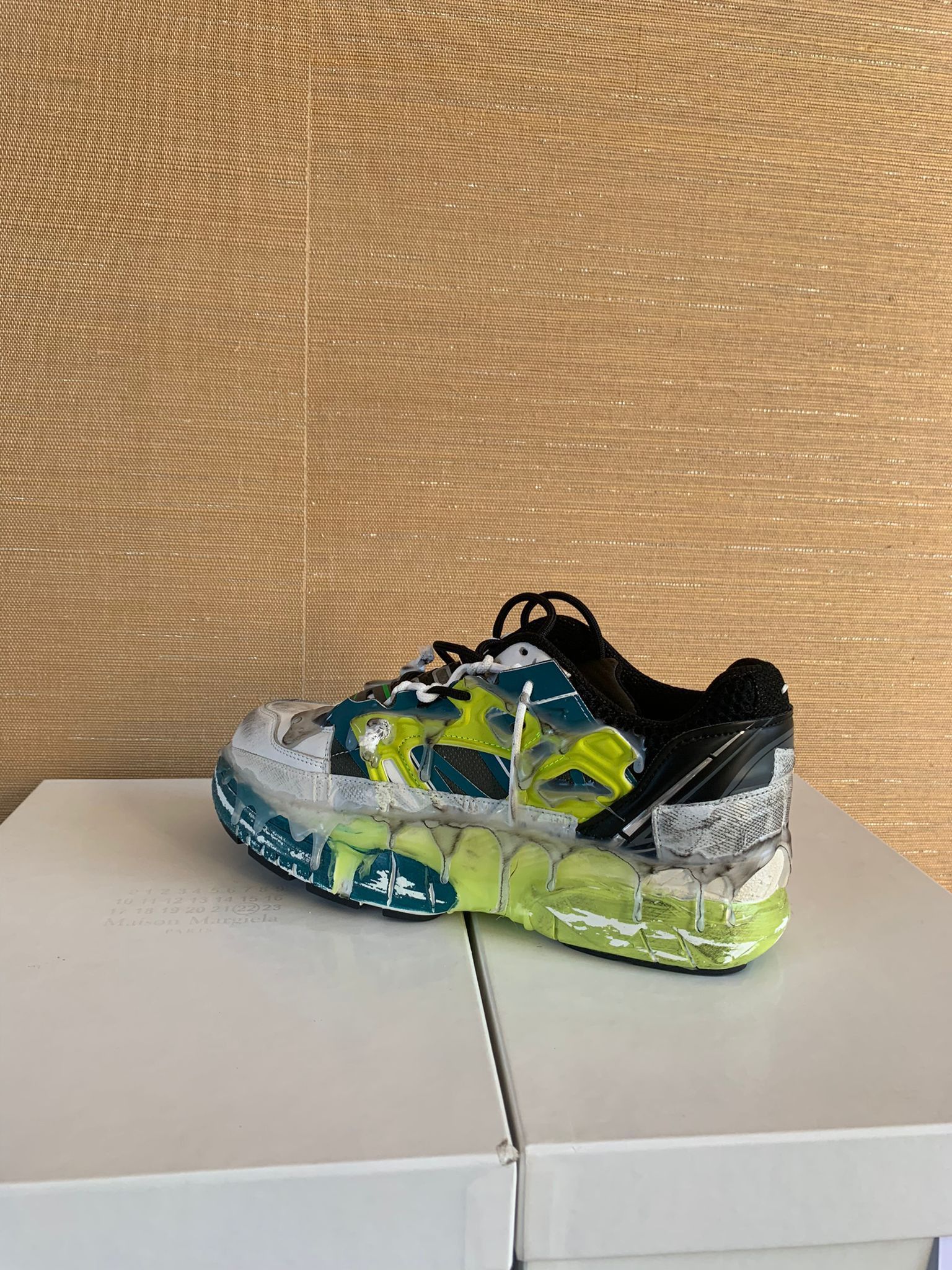 Maison Margiela Fusion Sneakers in Green & Yellow Size US 8 / EU 41 - 10 Thumbnail