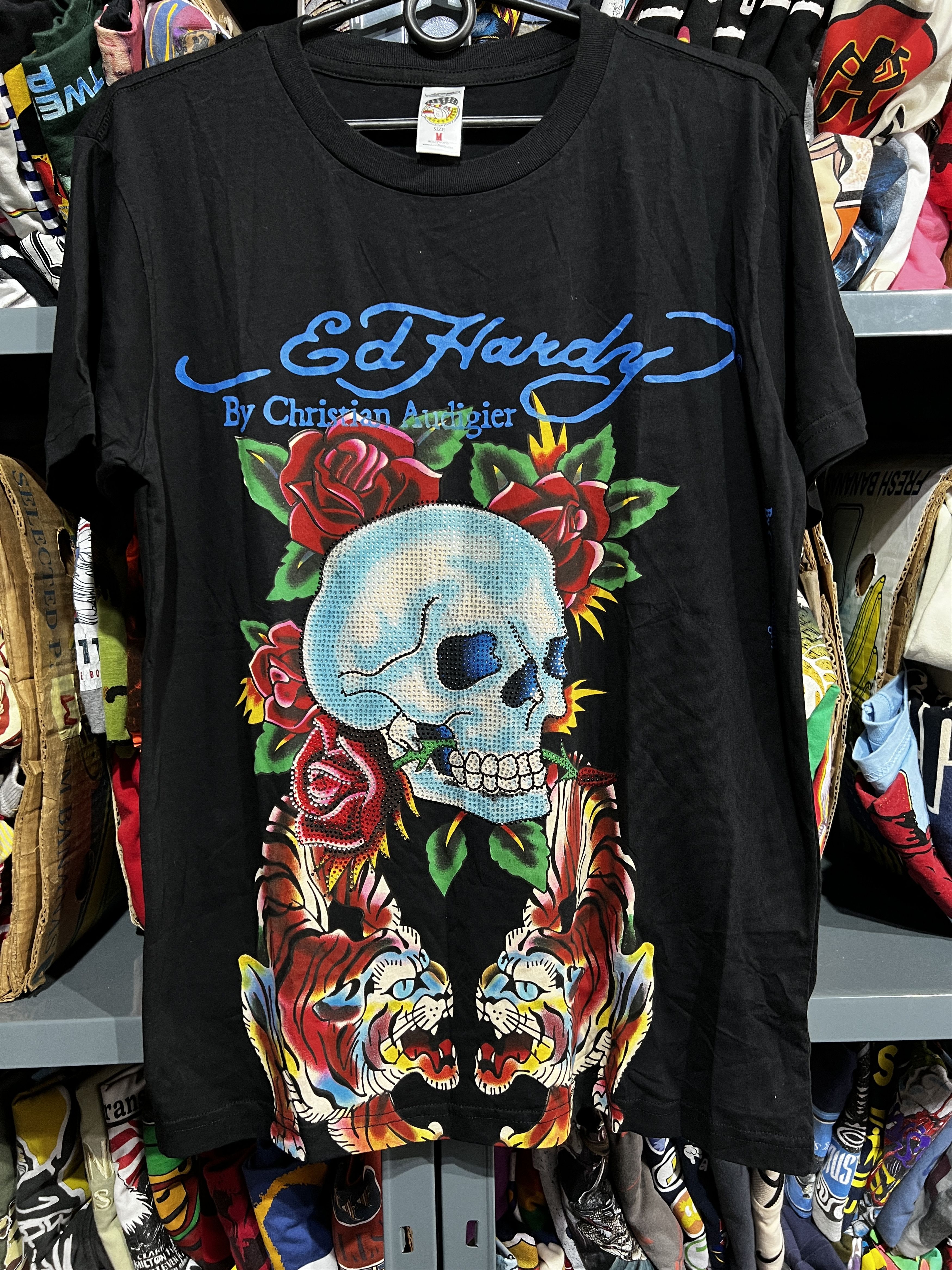 Christian Audigier × Ed Hardy Skull Tattoo ED hardy T shirt Size M Christian Audigier Size US M / EU 48-50 / 2 - 2 Thumbnail