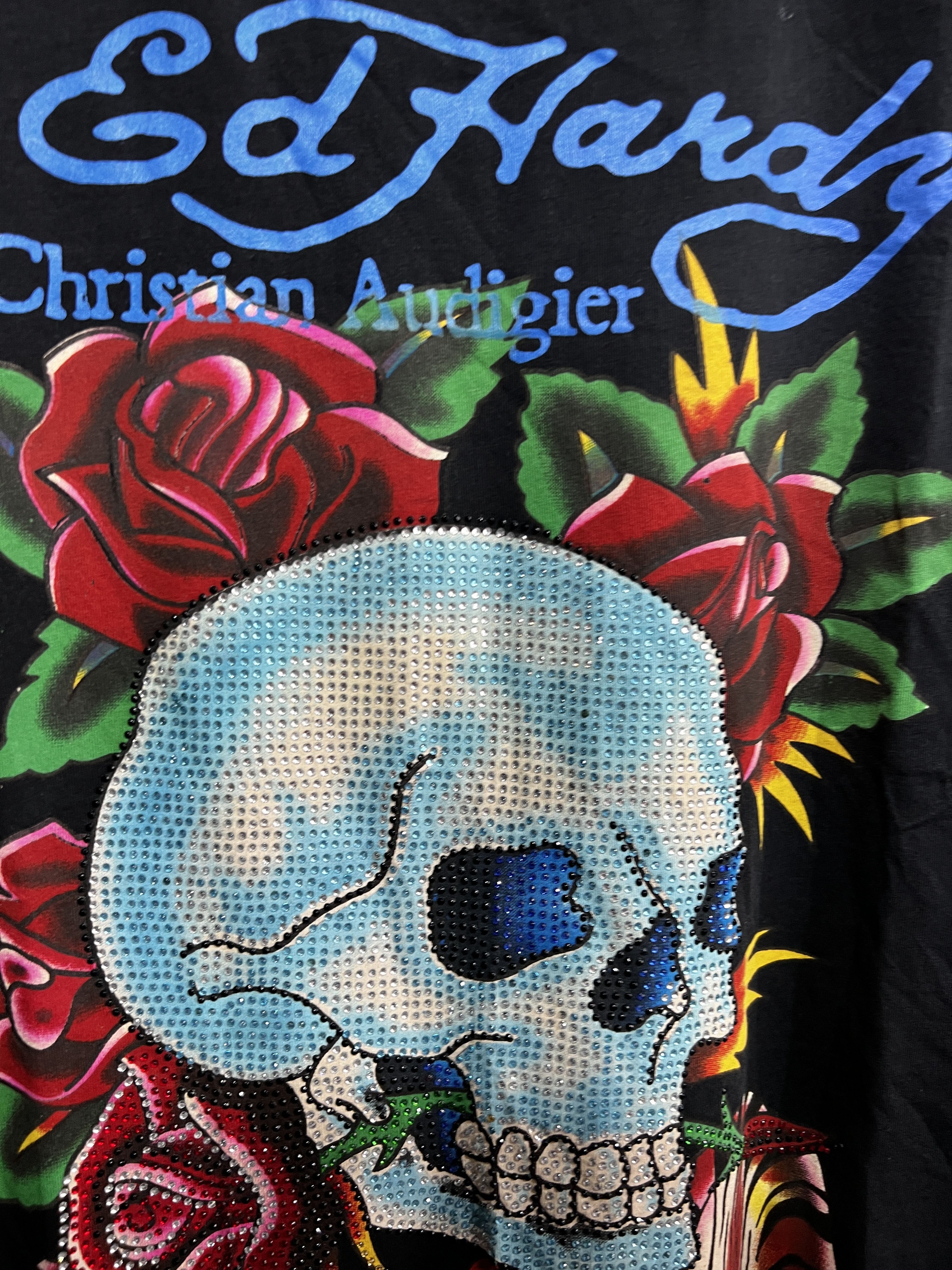 Christian Audigier × Ed Hardy Skull Tattoo ED hardy T shirt Size M Christian Audigier Size US M / EU 48-50 / 2 - 3 Thumbnail