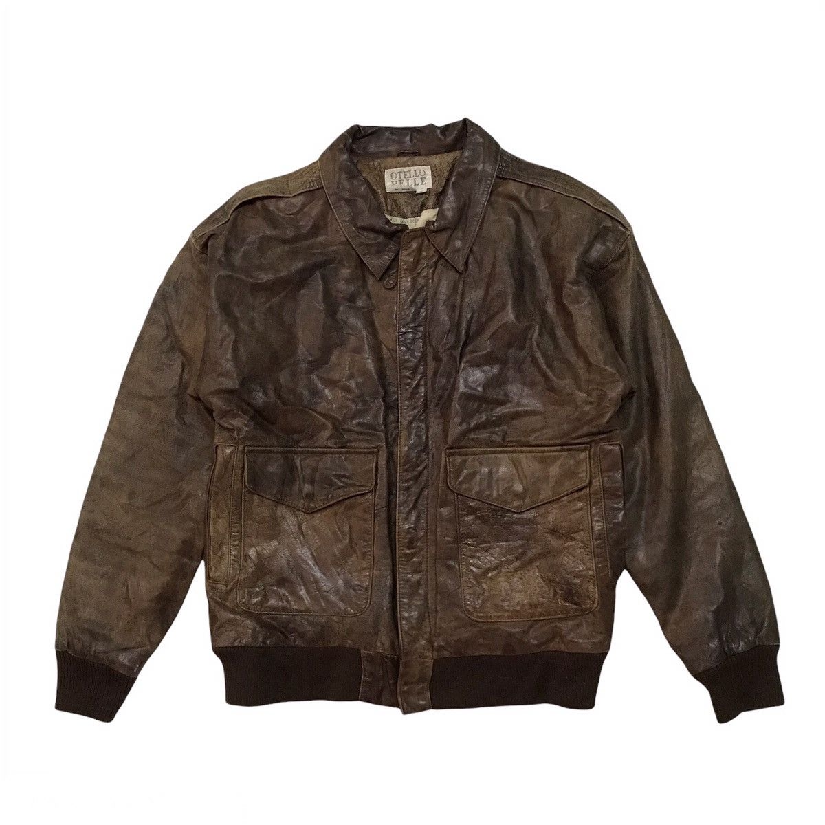 Leather Otello Pelle Leather Jacket Normandy Invasion Size US L / EU 52-54 / 3 - 1 Thumbnail