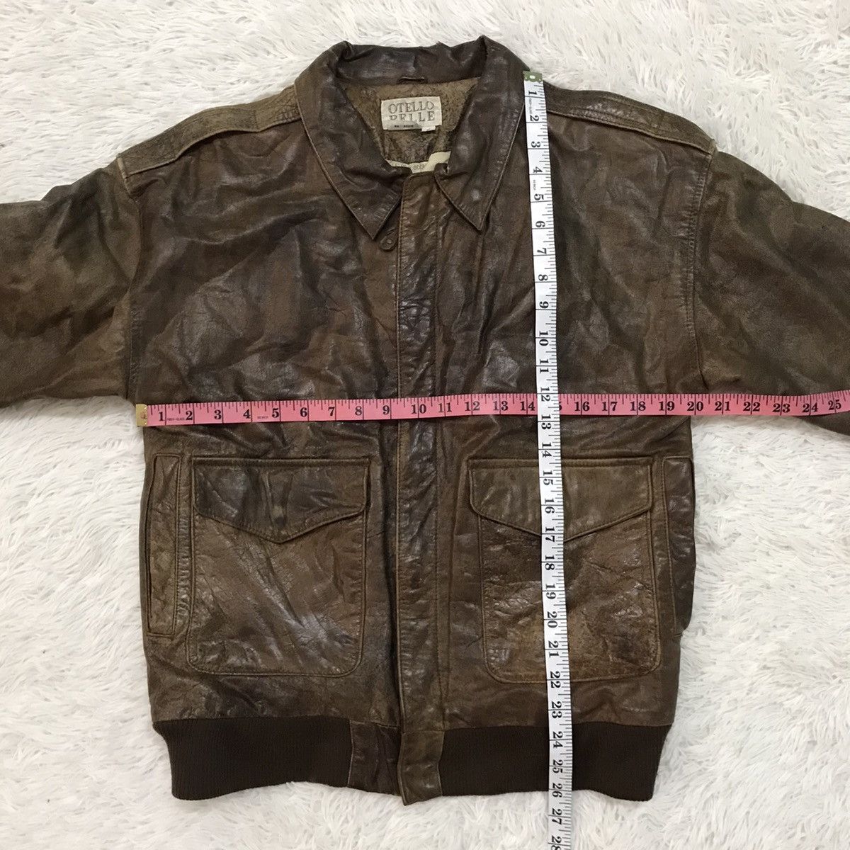 Leather Otello Pelle Leather Jacket Normandy Invasion Size US L / EU 52-54 / 3 - 16 Thumbnail