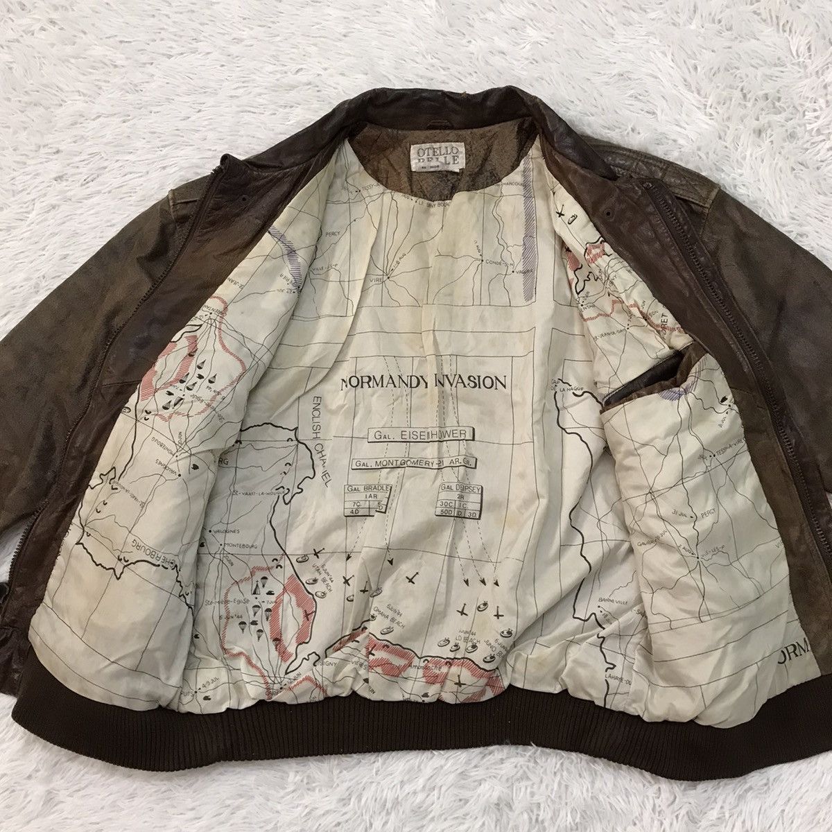 Leather Otello Pelle Leather Jacket Normandy Invasion Size US L / EU 52-54 / 3 - 14 Thumbnail