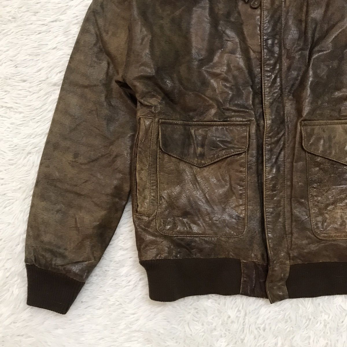 Leather Otello Pelle Leather Jacket Normandy Invasion Size US L / EU 52-54 / 3 - 3 Thumbnail