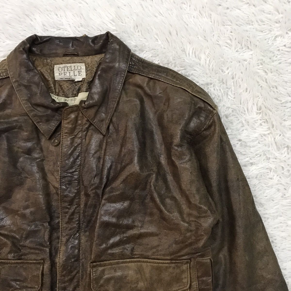 Leather Otello Pelle Leather Jacket Normandy Invasion Size US L / EU 52-54 / 3 - 5 Thumbnail