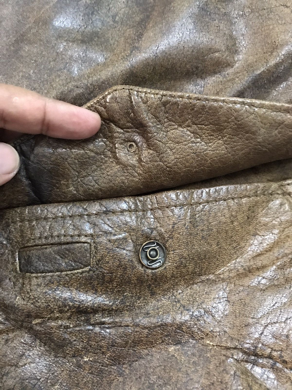 Leather Otello Pelle Leather Jacket Normandy Invasion Size US L / EU 52-54 / 3 - 11 Thumbnail
