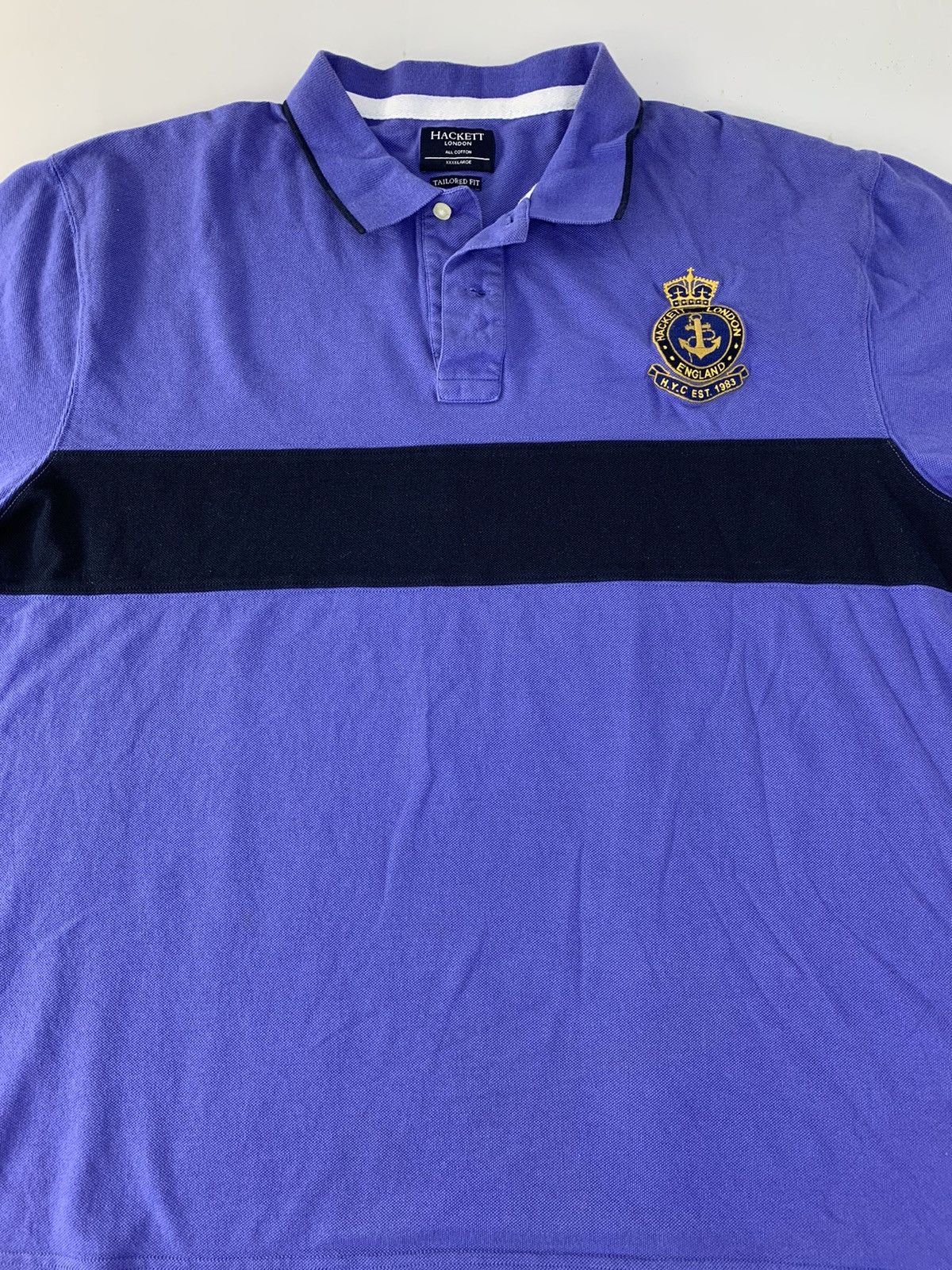 Hackett Hackett London England H.Y.C Striped Tailored Fit Polo Tee Size US XL / EU 56 / 4 - 3 Thumbnail